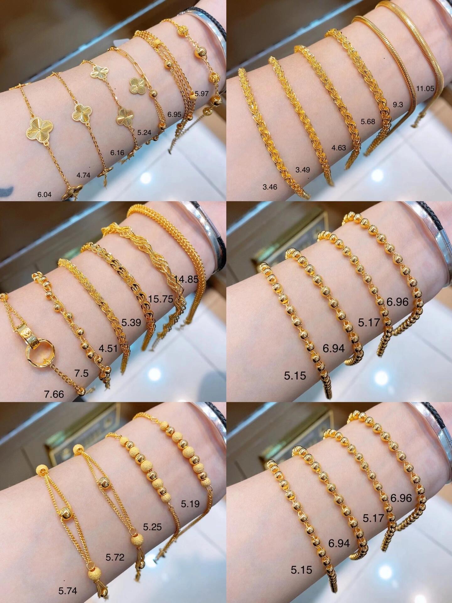 百搭时尚黄金精品手链合集图