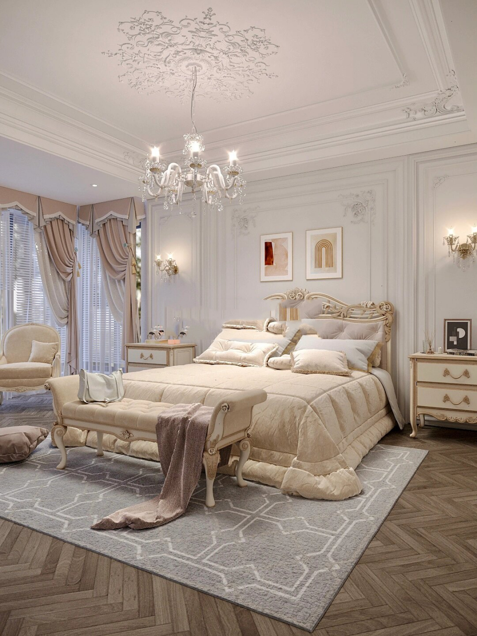 少女轻奢床78仙女卧室太美啦 11566雕花床,床头造型复古典雅