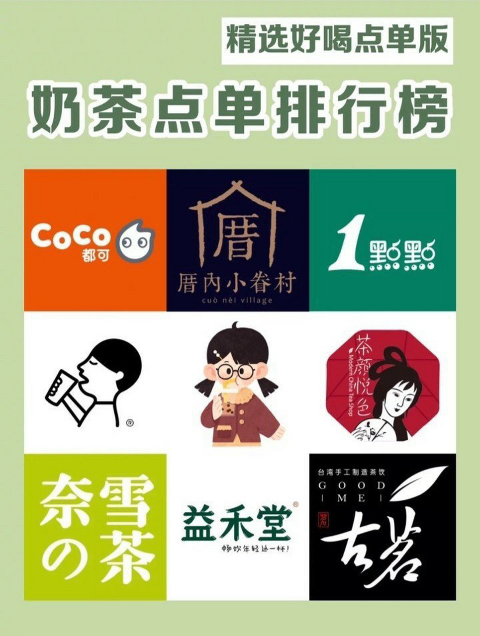 7家网红奶茶点单排行榜!
