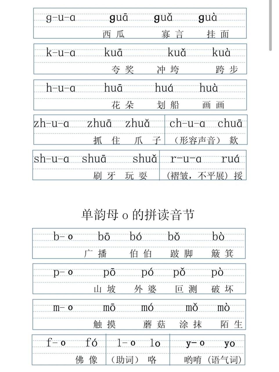 n的拼读音节有哪些图片