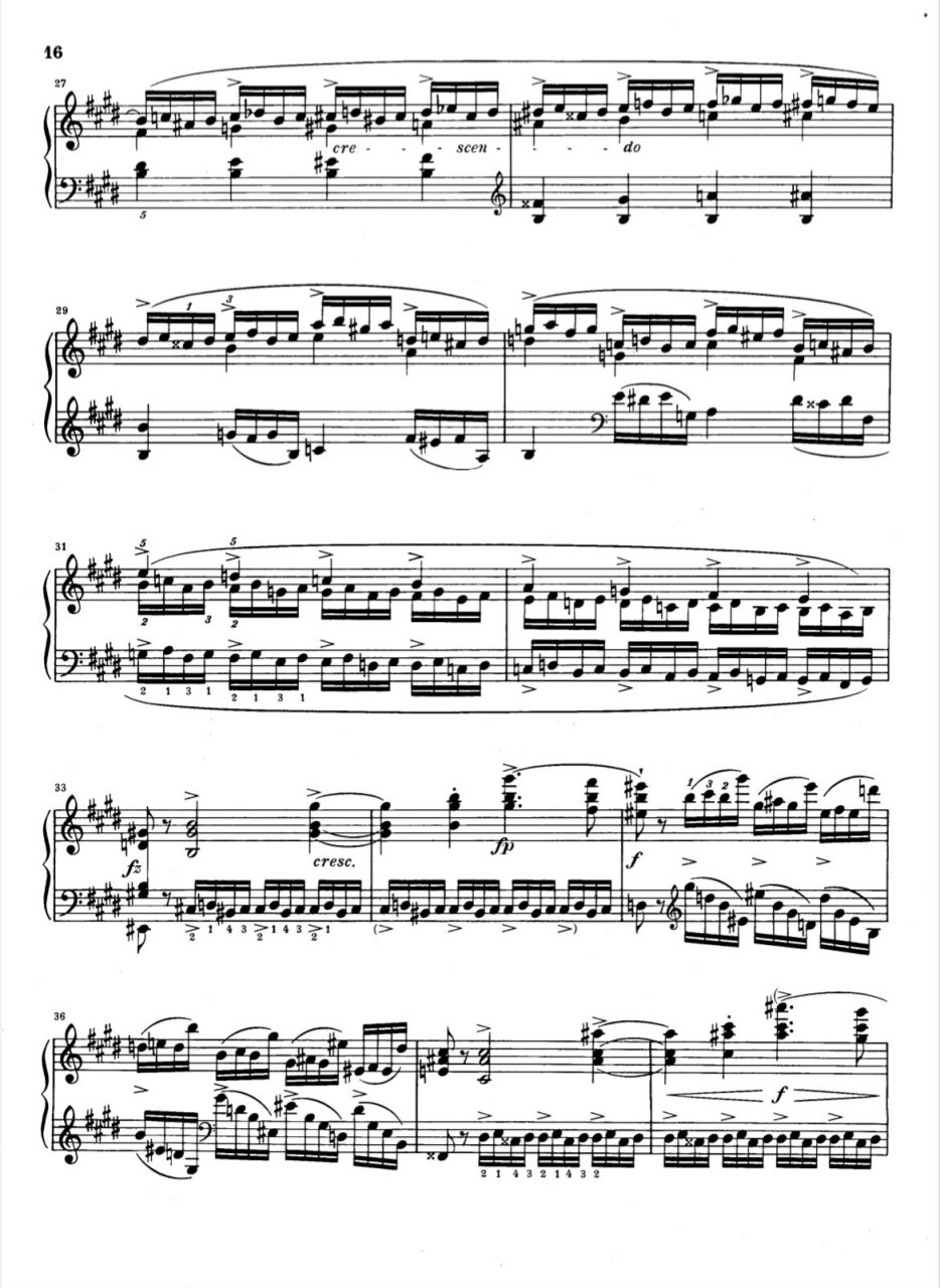 肖邦练习曲"激流"op.10 nr.4 日常分享钢琴谱