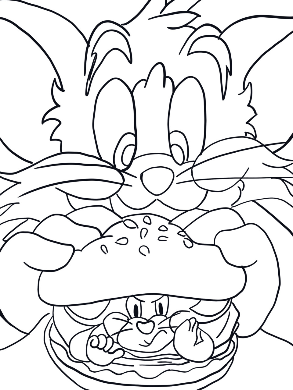 96零基础也能画的卡通人物之猫和老鼠 伴随了整个童年的动画片 汤姆