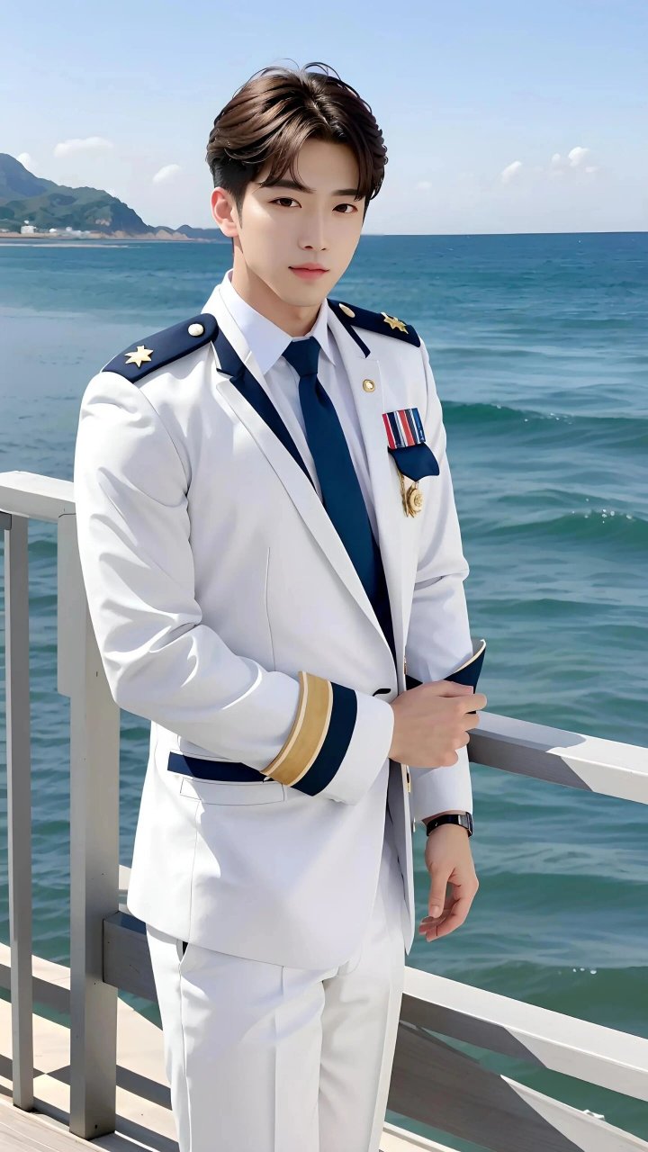 海军帅哥穿上白色制服,帅炸了97 93海军帅哥的男朋友,你准备好了