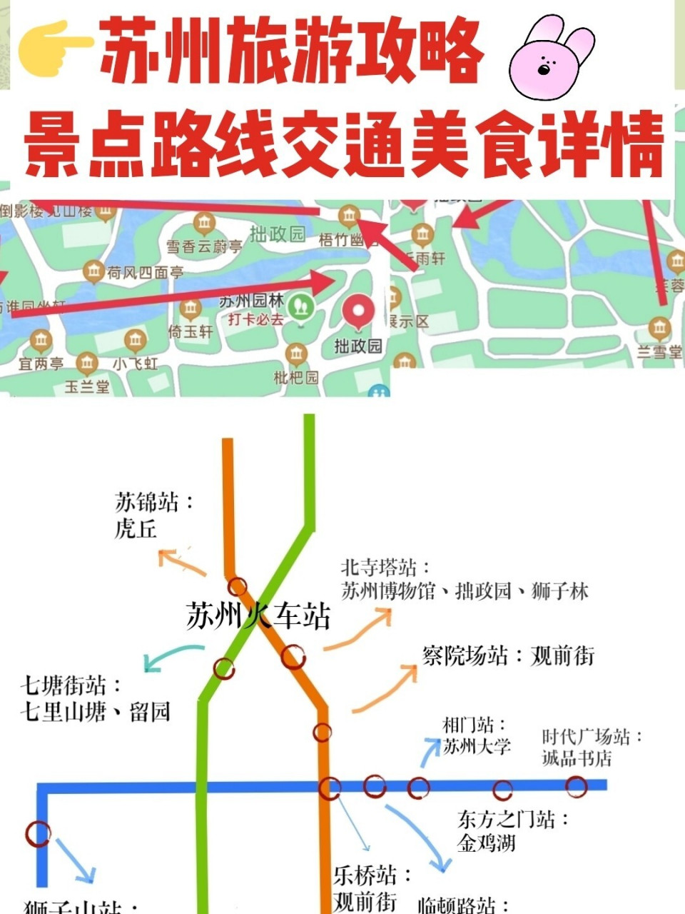 苏州旅游攻略苏州景点古镇交通美食打卡路线 75苏州主要景点交通