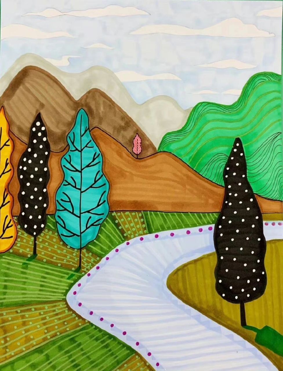 森林儿童主题画 主题画,有关美好家园,祖国河山,家乡美景,爱护环境