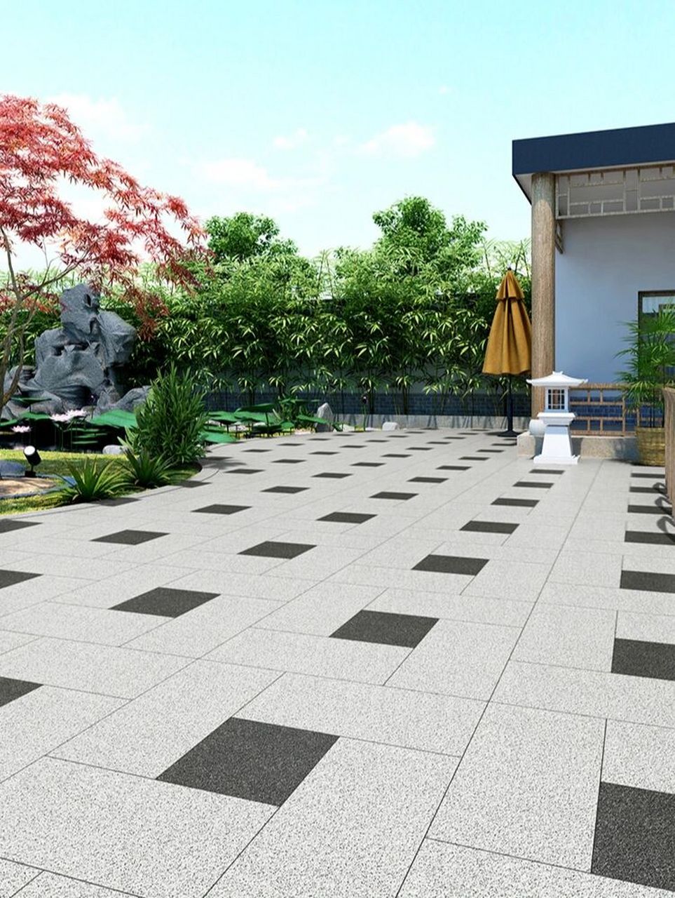 庭院露台防滑地砖 公园广场地铺石 庭院露台防滑地砖,广场花园公园