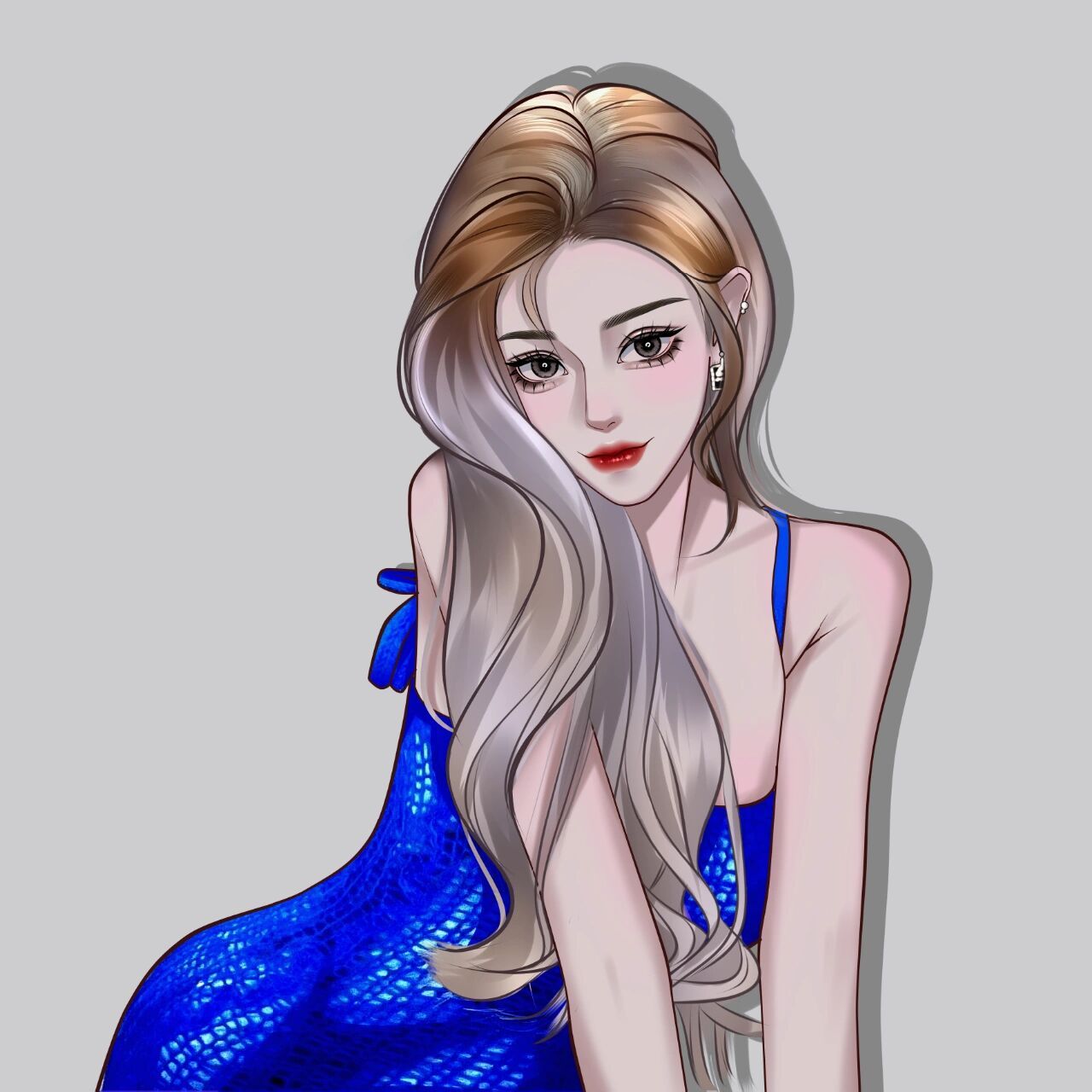 氛围感头像/超a女神/妖娆女/定制手绘/高级 高冷女生头像,真人照片转