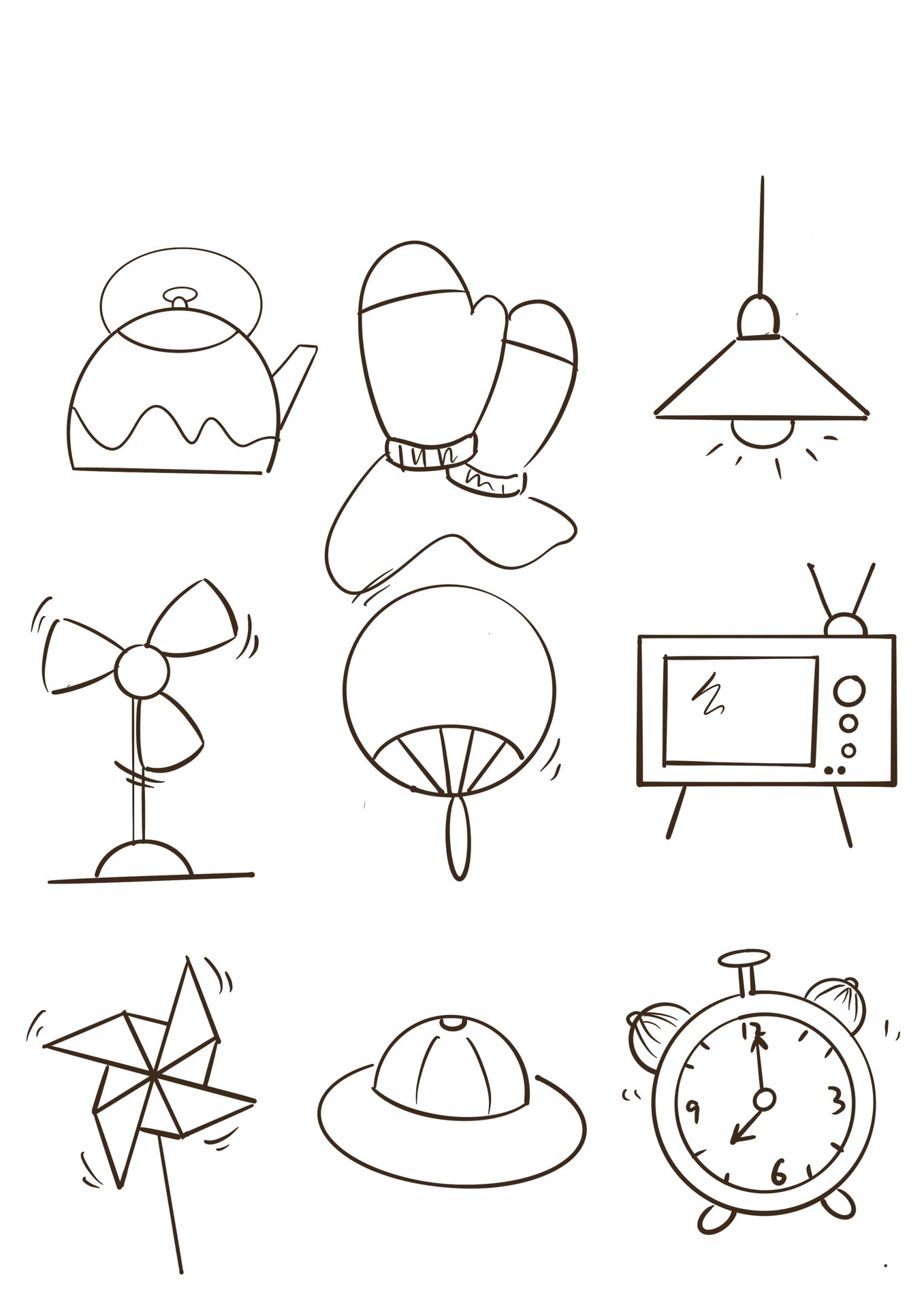 简笔画  生活用品