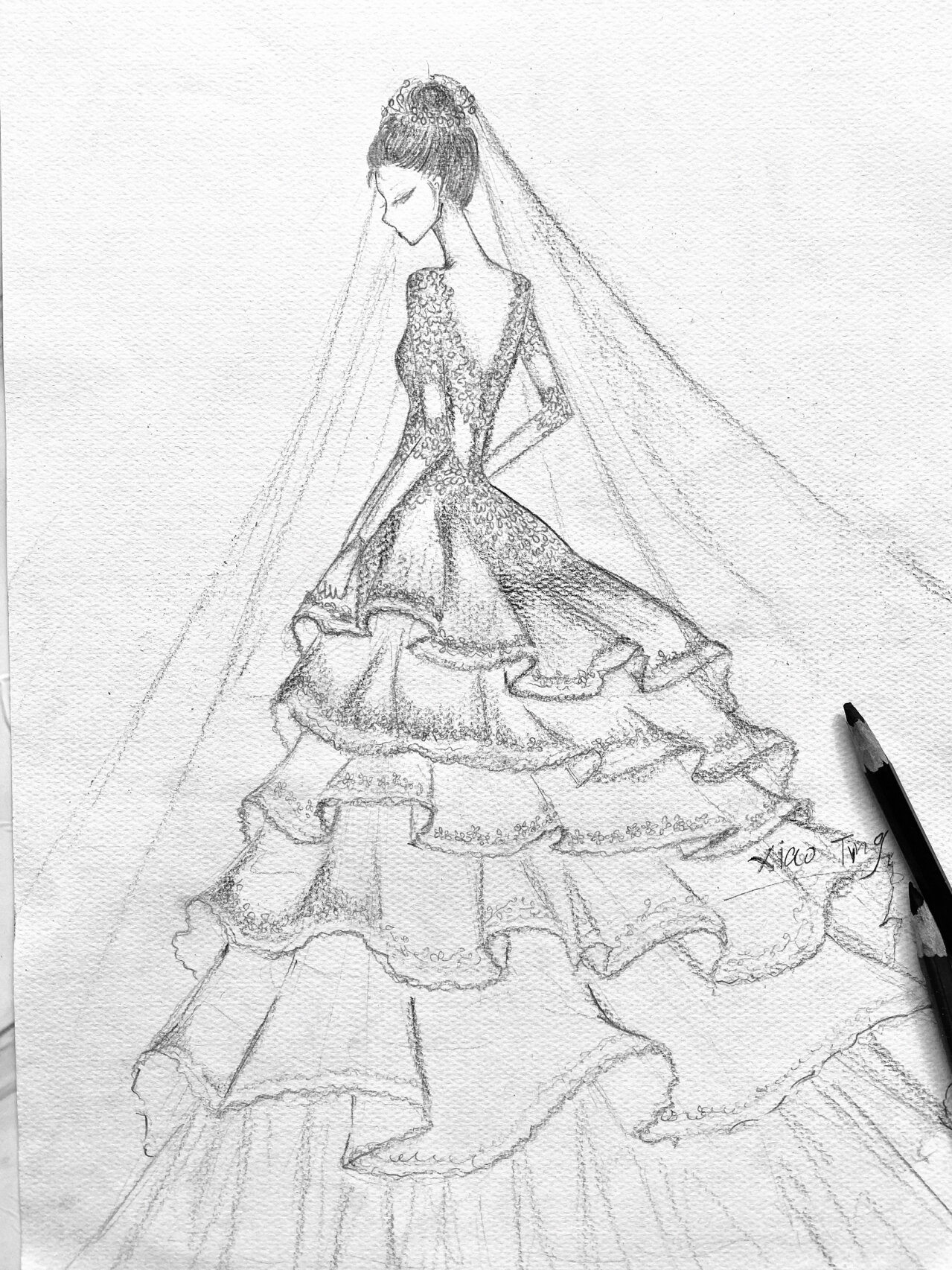 婚纱 | 手绘图 | 简笔画