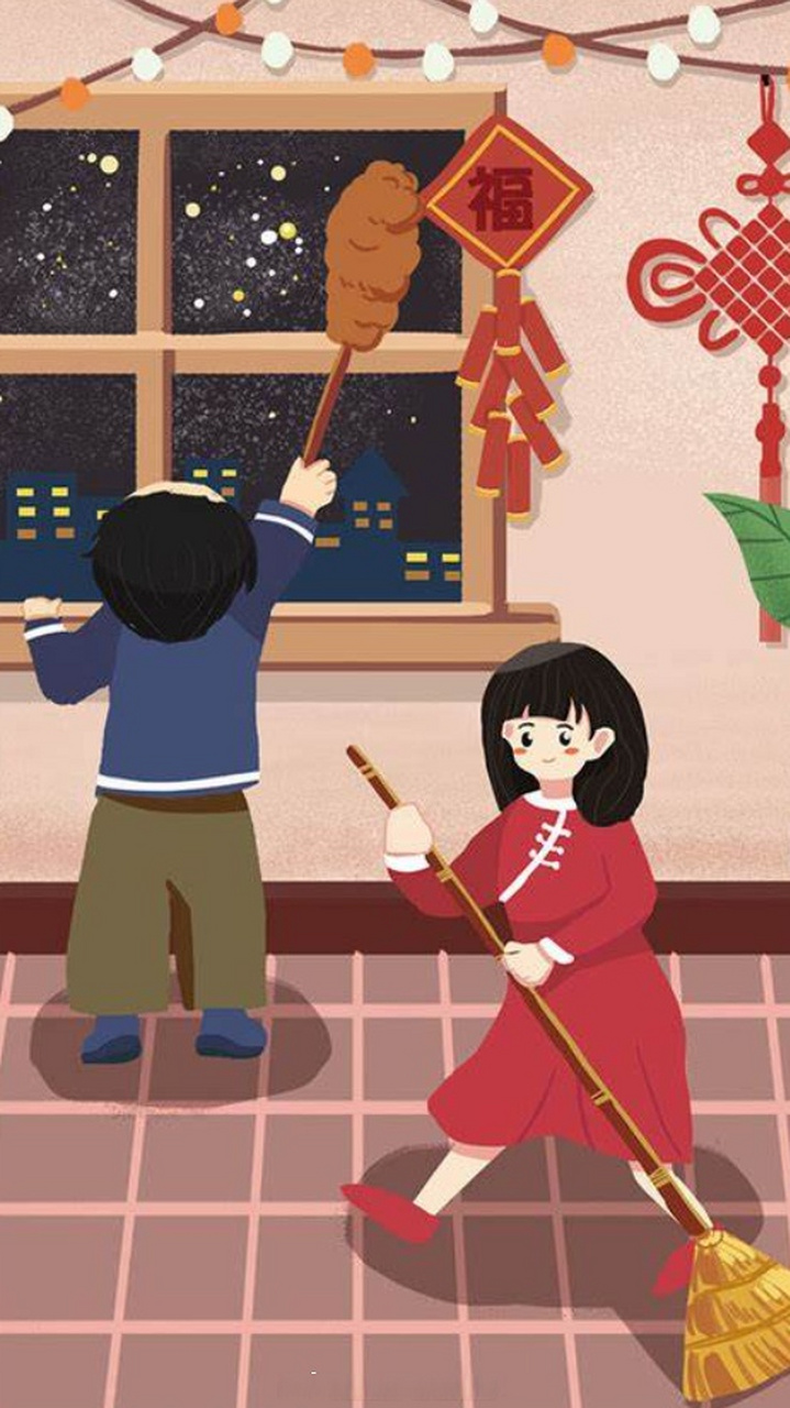 【过年大扫除的由来】 过新年,辞旧迎新,这个节日是我们传统的团圆节