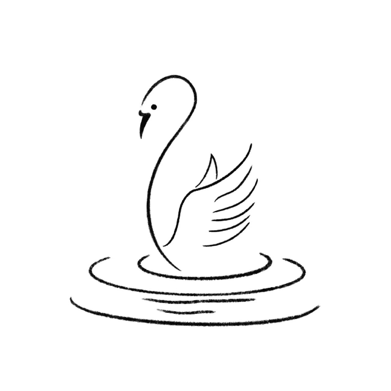 零基础简笔画教程|天鹅