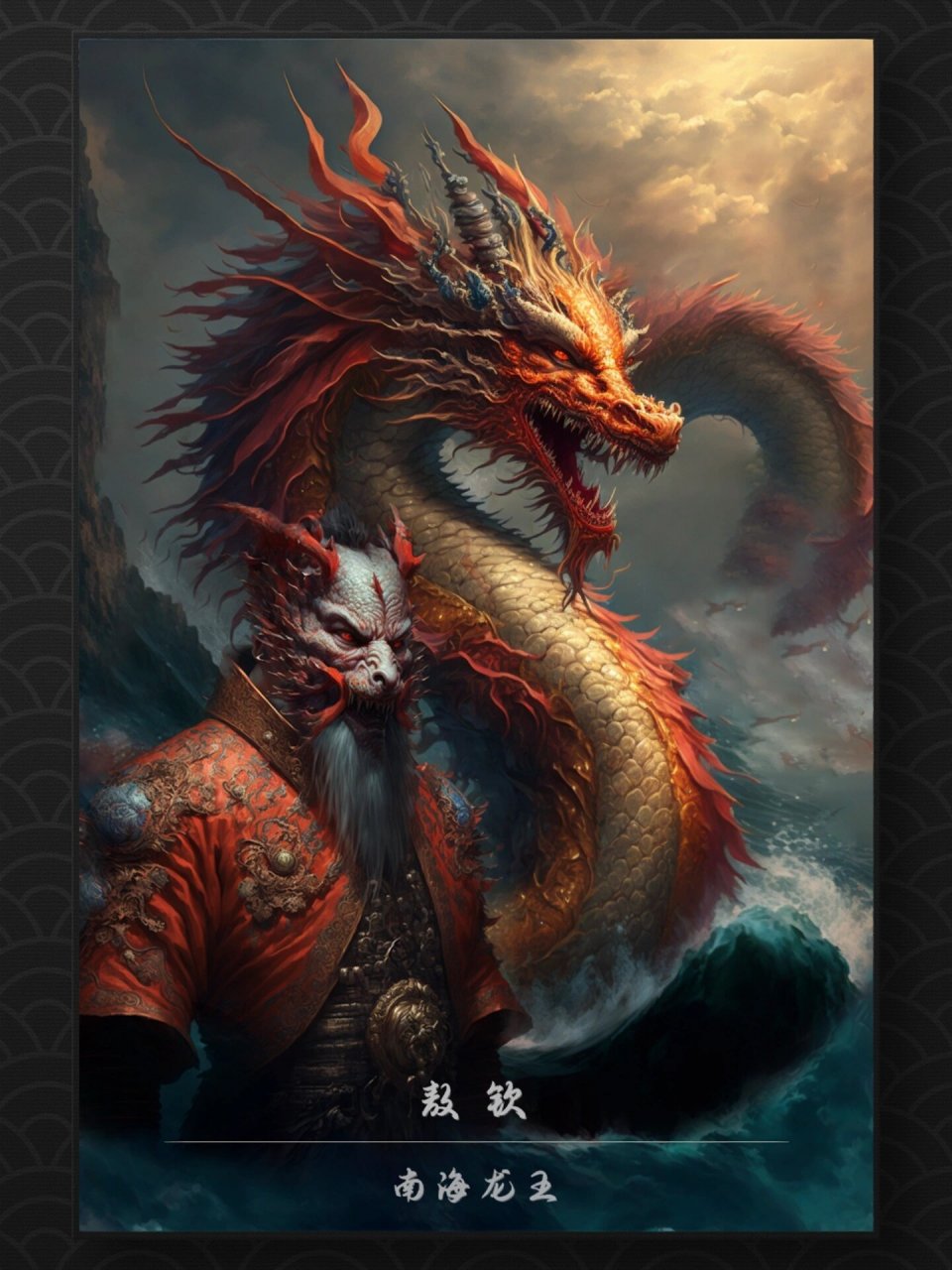 四海龙王|中国神话角色设计|0815 东海龙王(敖广) 西海龙王(熬闰)