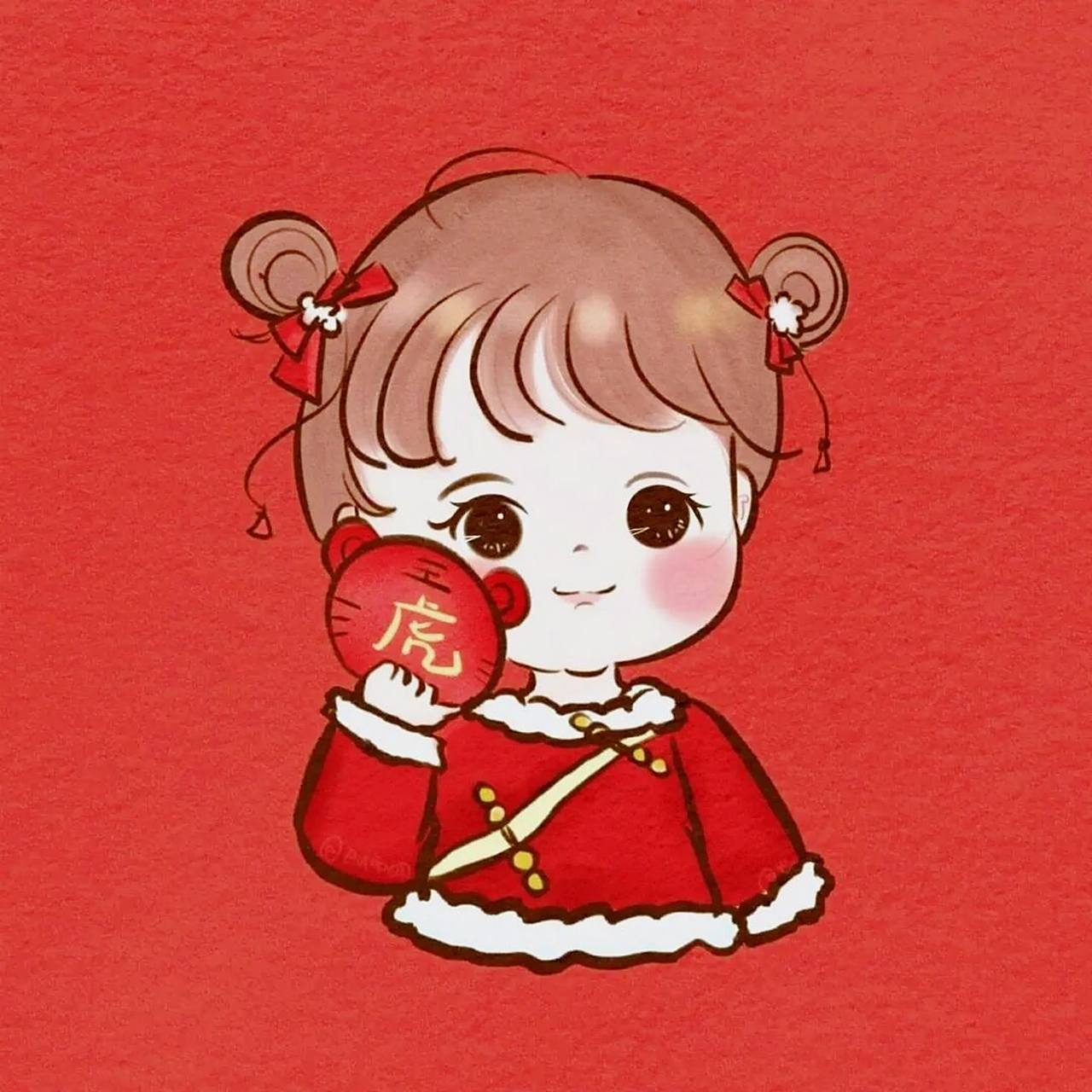 喜庆的情侣头像卡通呆萌一对 可爱00 喜庆的情侣头像,老规矩关77