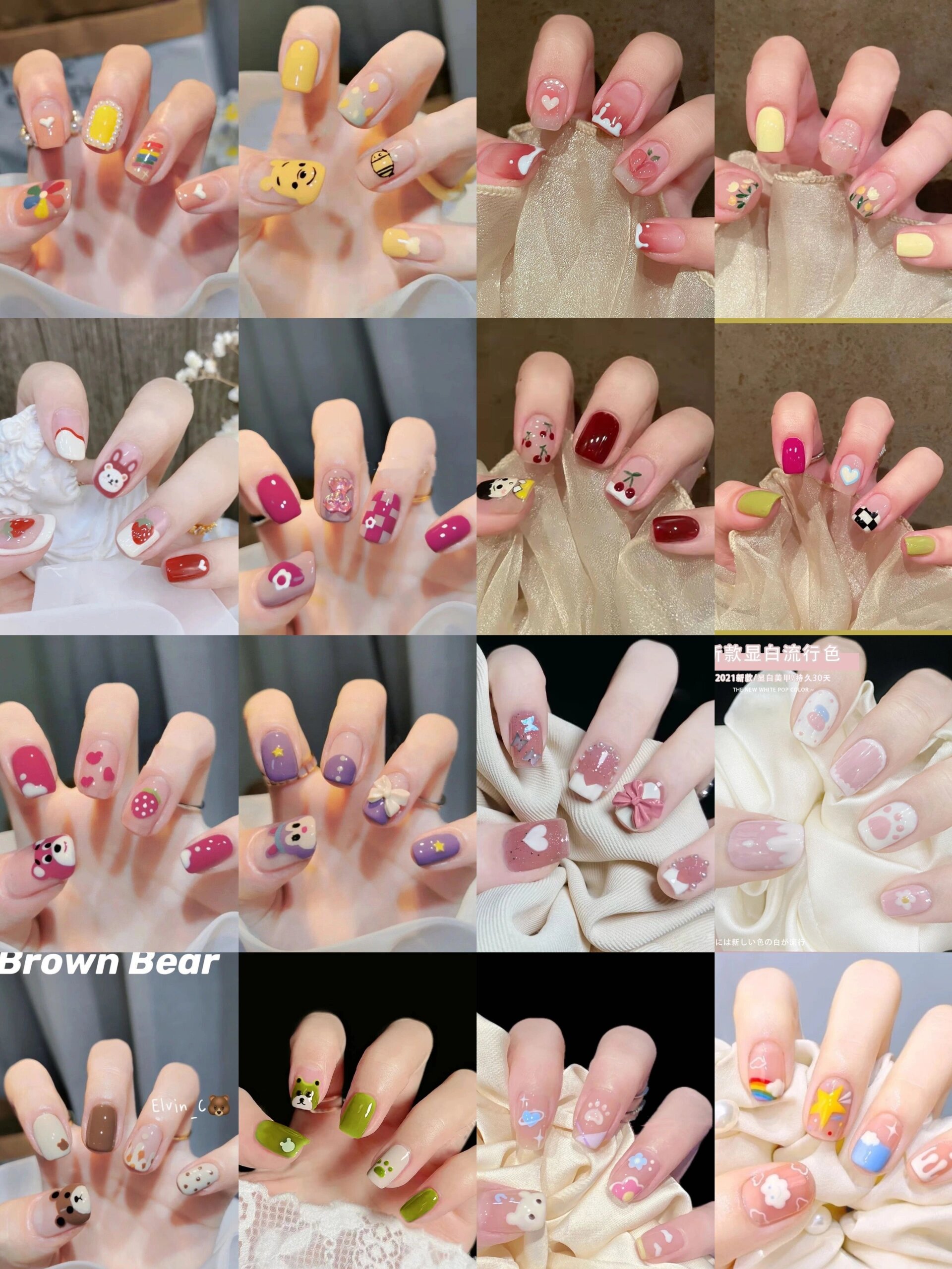 卡通可爱风美甲