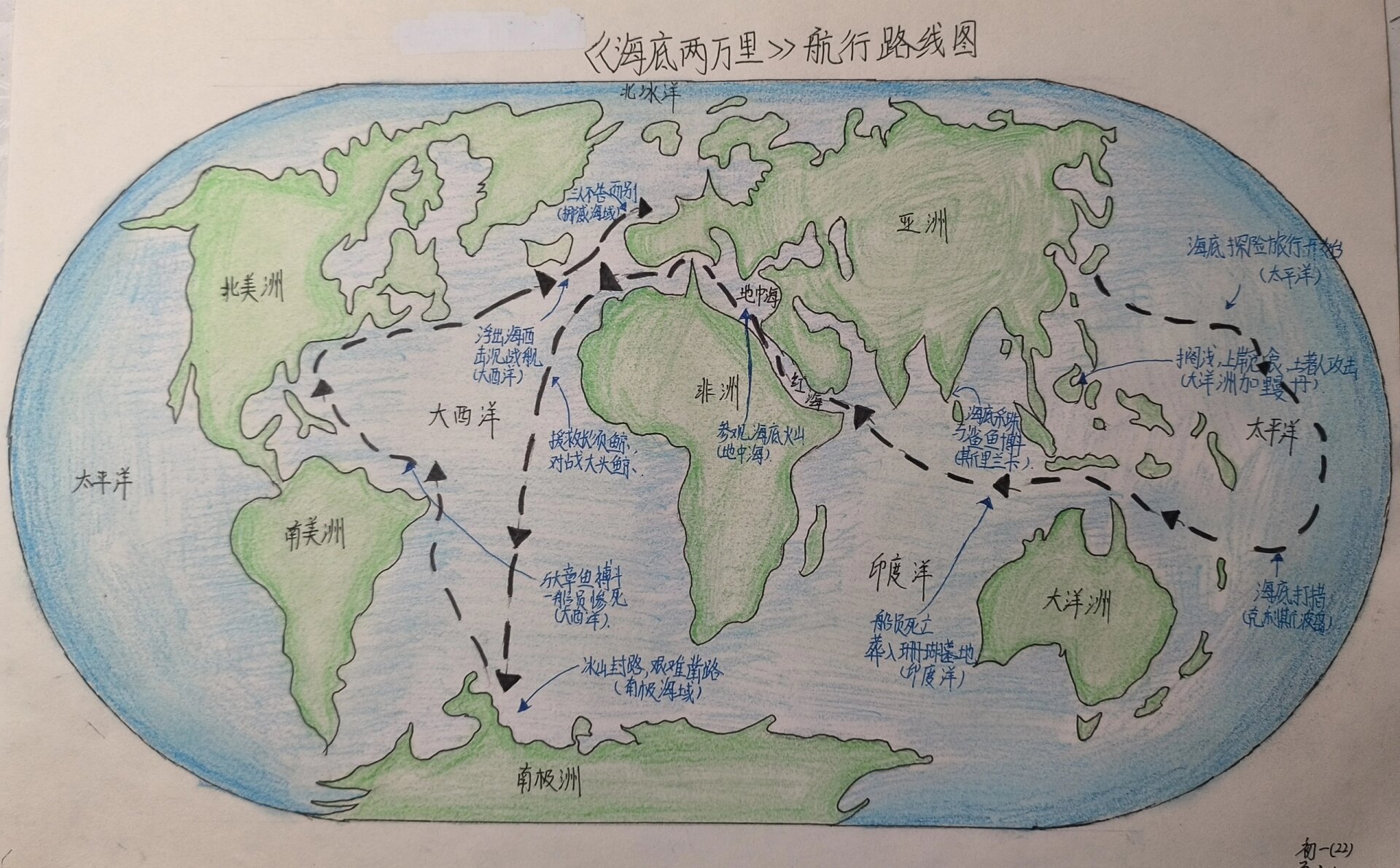 海底两万里简易路线图图片