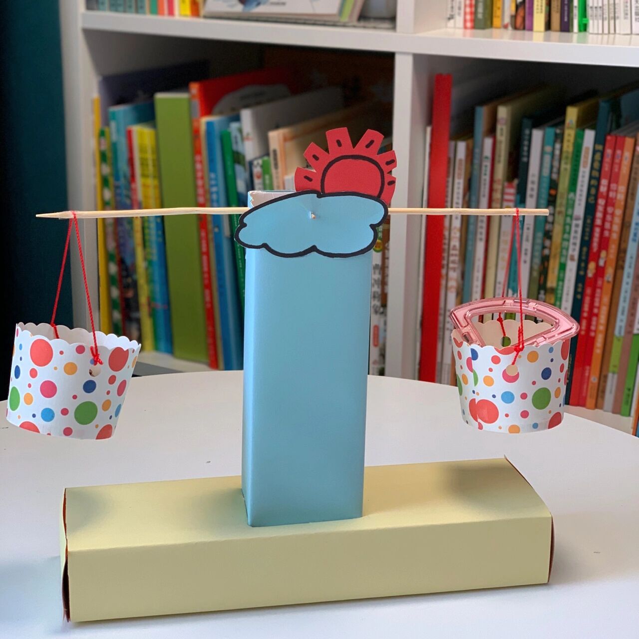 小学生自制天平|简易天平|手工天平