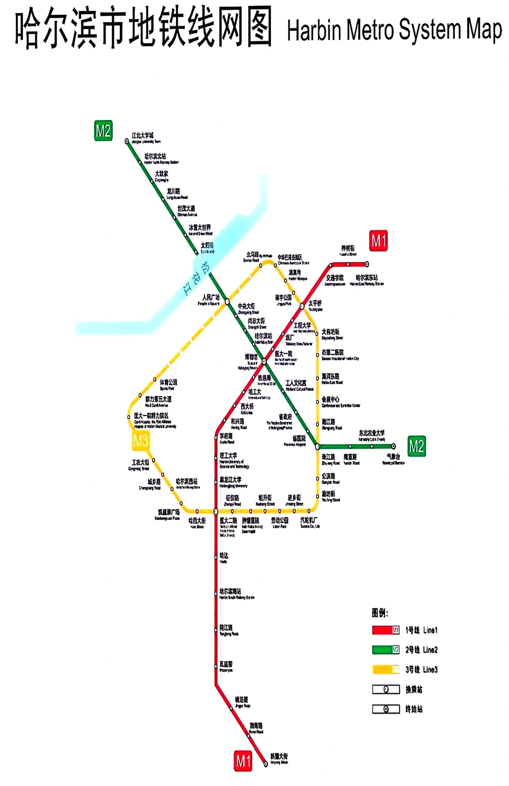 哈尔滨地铁四号线路图图片