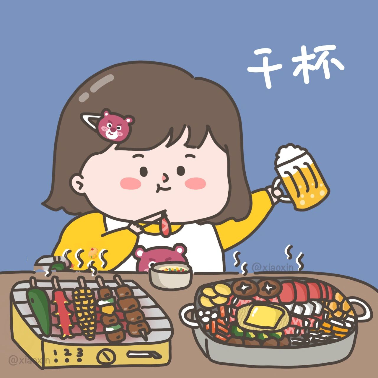 吃货头像 原创火锅头像 烧烤头像 搞怪头像  解封后的第一件是一定要