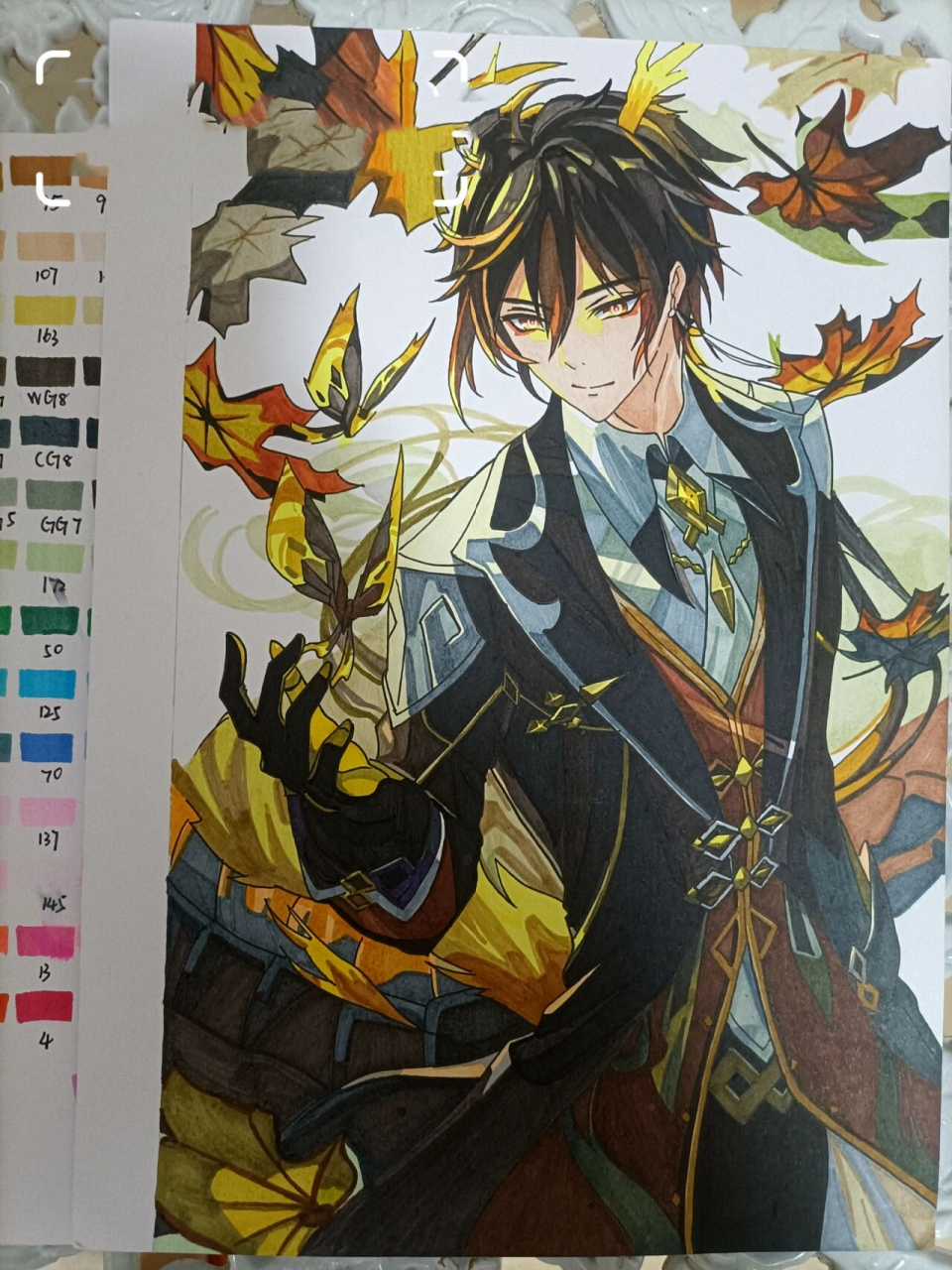 原神  | 钟离 临摹手绘| 附过程 岩王帝君完成辣78!