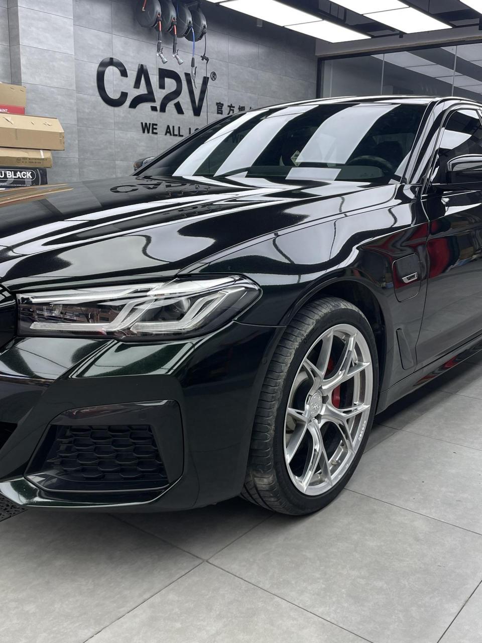 宝马5系装贴pet祖母石绿.