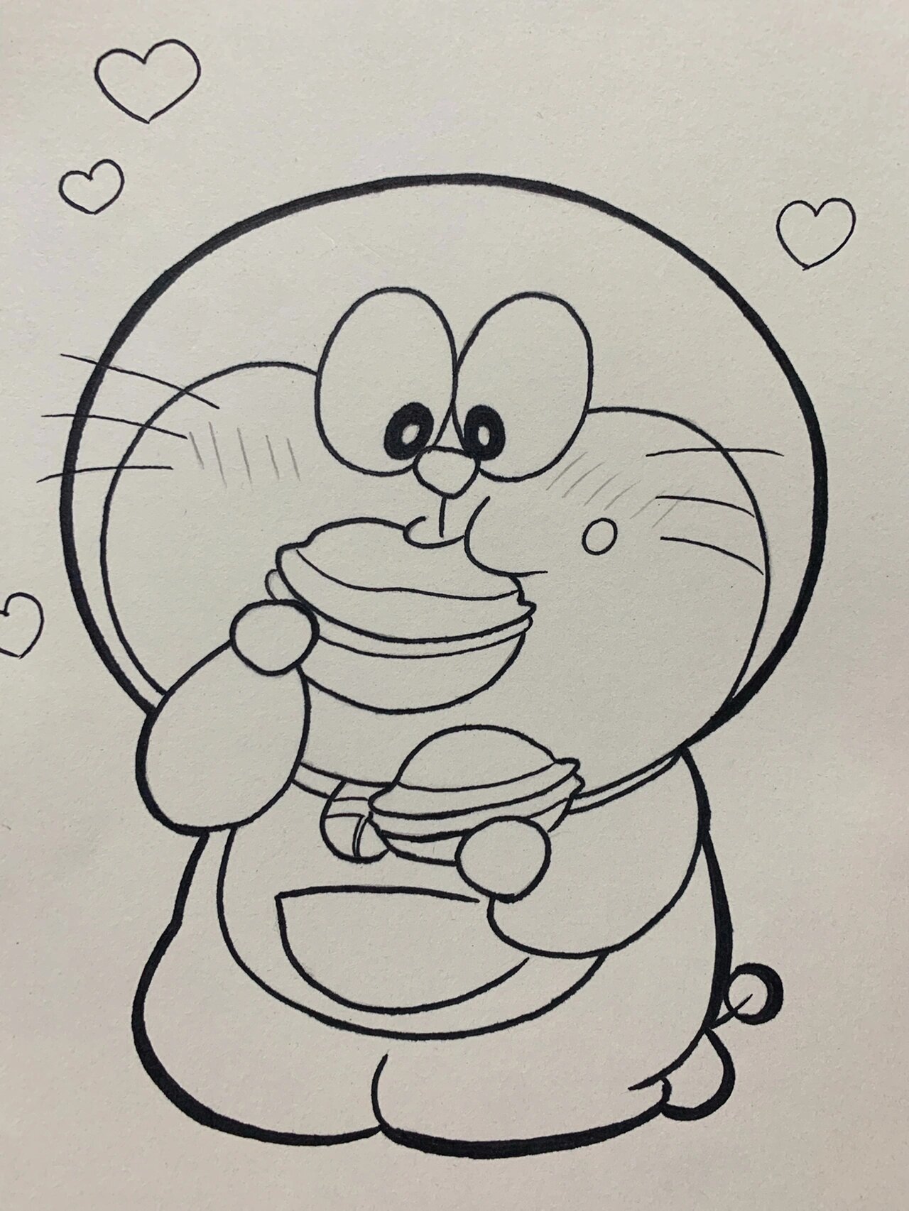 随手画一个哆啦a梦