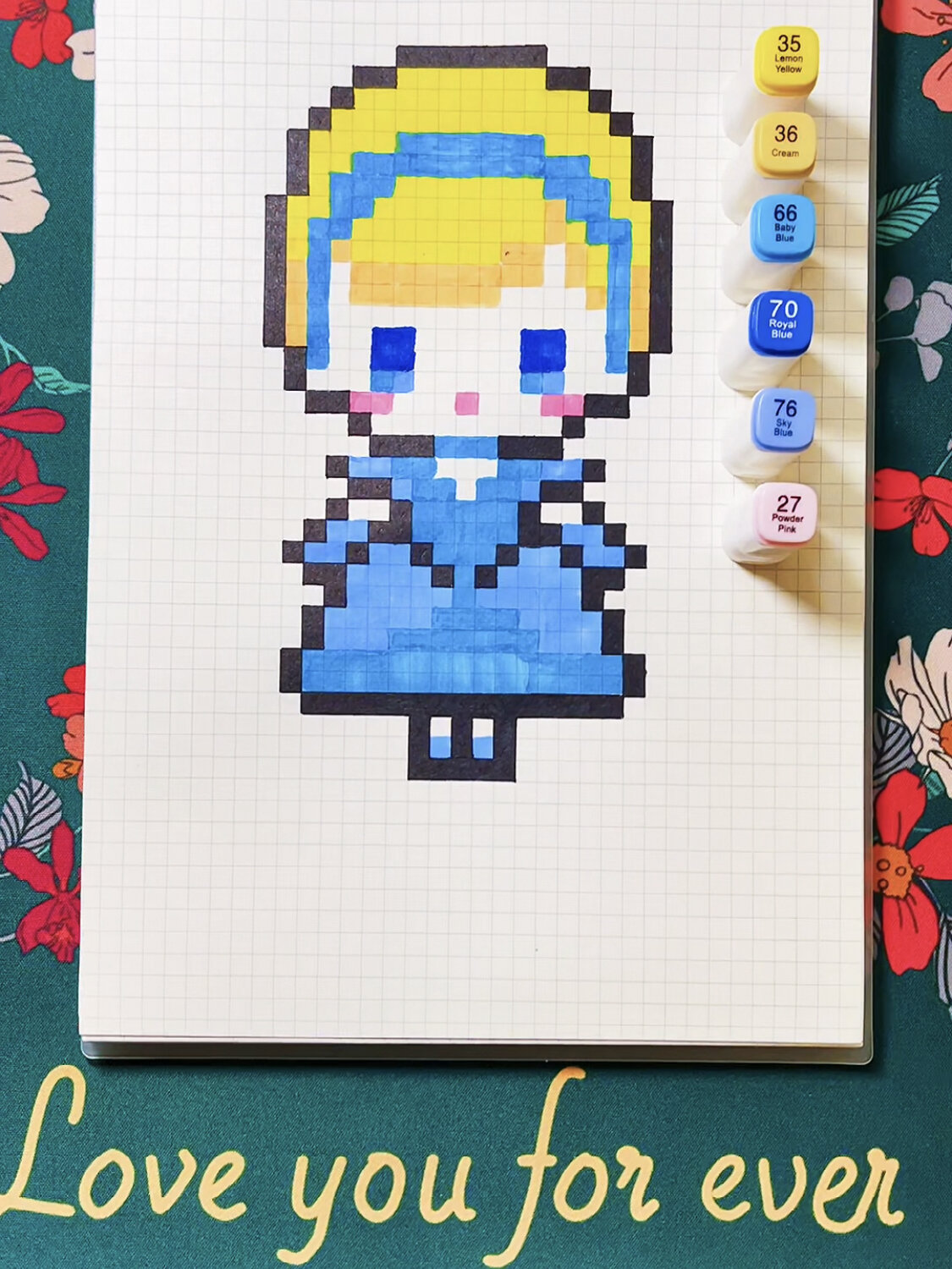 迪斯尼 公主👸格子画 像素画 网格画