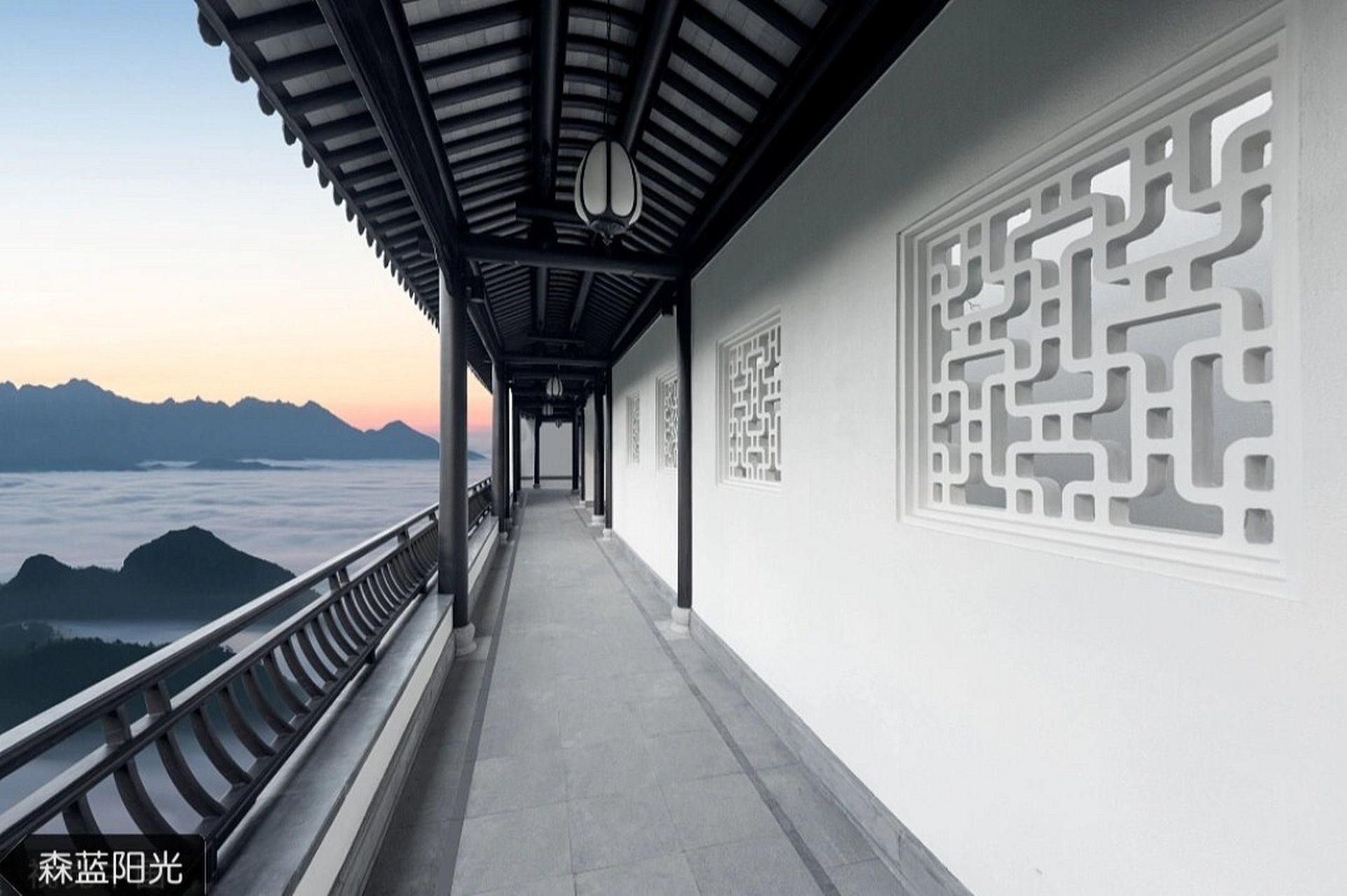 园林景观之铝合金连廊 连廊作为景观园林不可或缺的一部分,其存在的