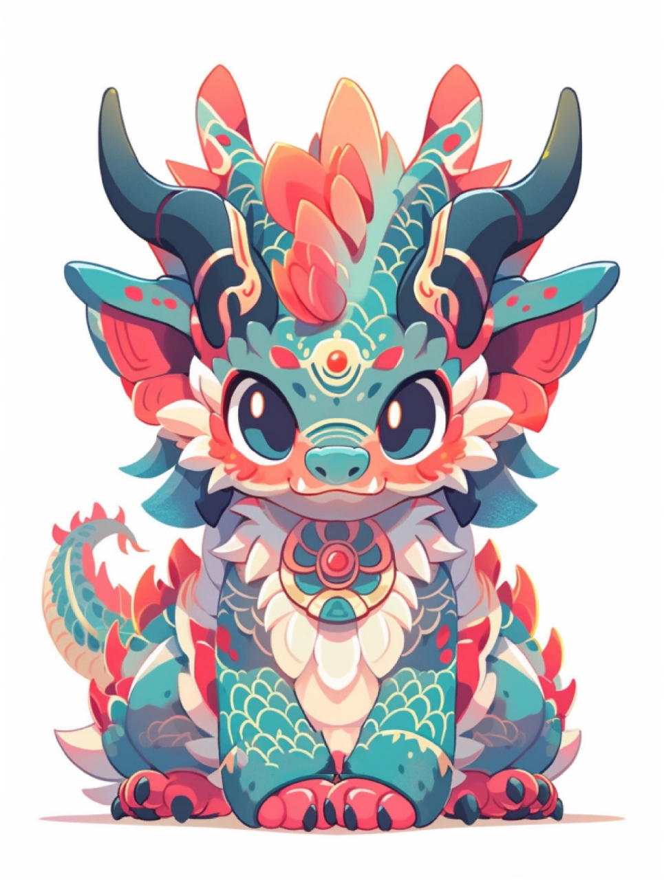 龙年插画 | 喜庆中国龙 第二弹 | 国潮风