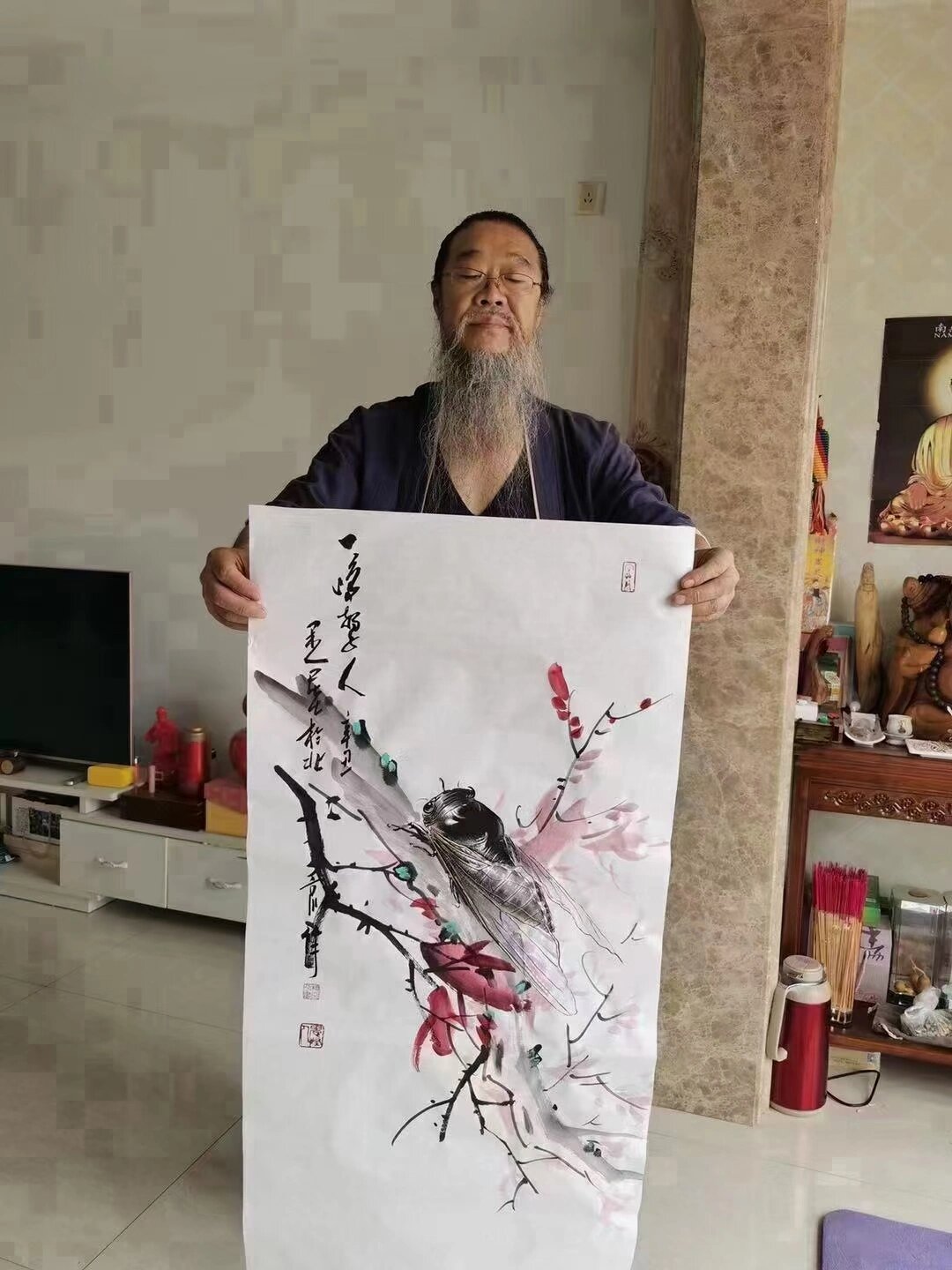 柳平一鸣惊人画图片