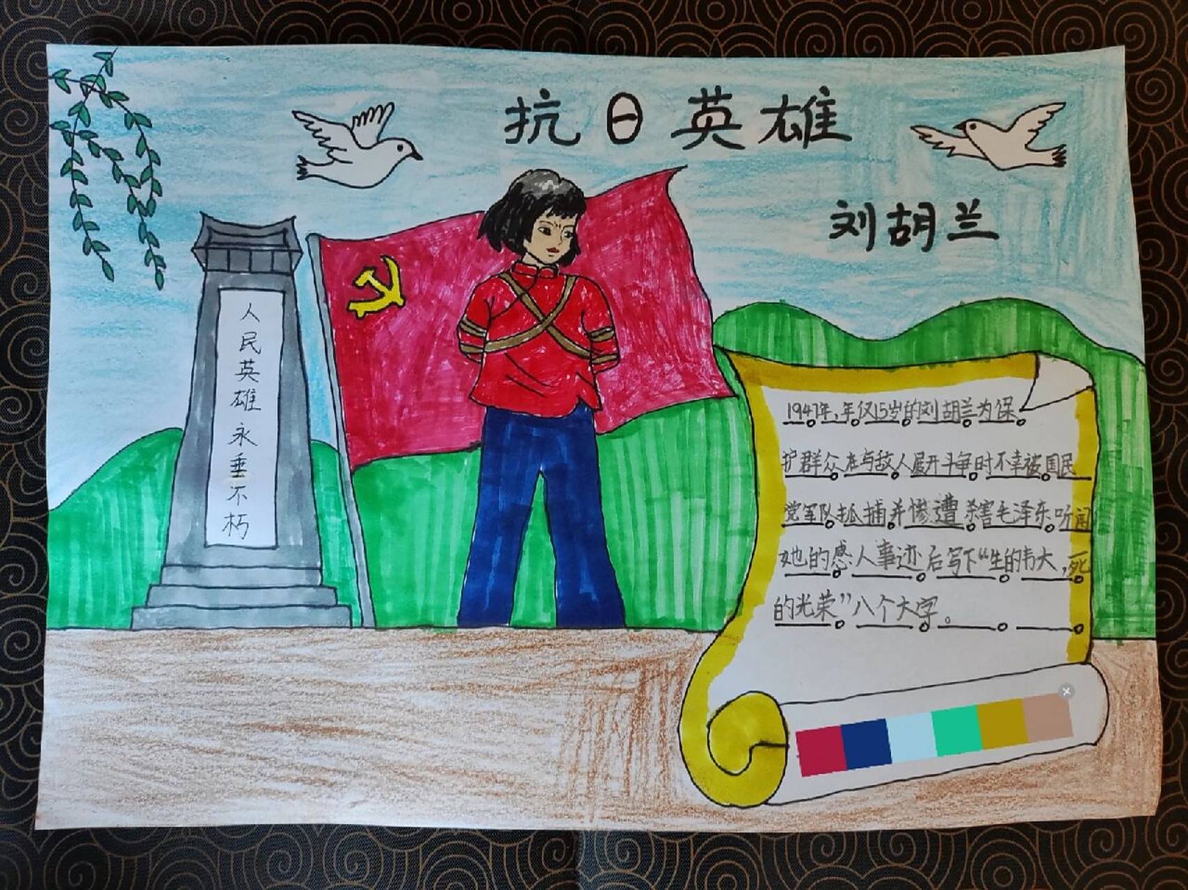 抗日英雄手抄报 东拼西凑终于凑出来了抗日英雄手抄报