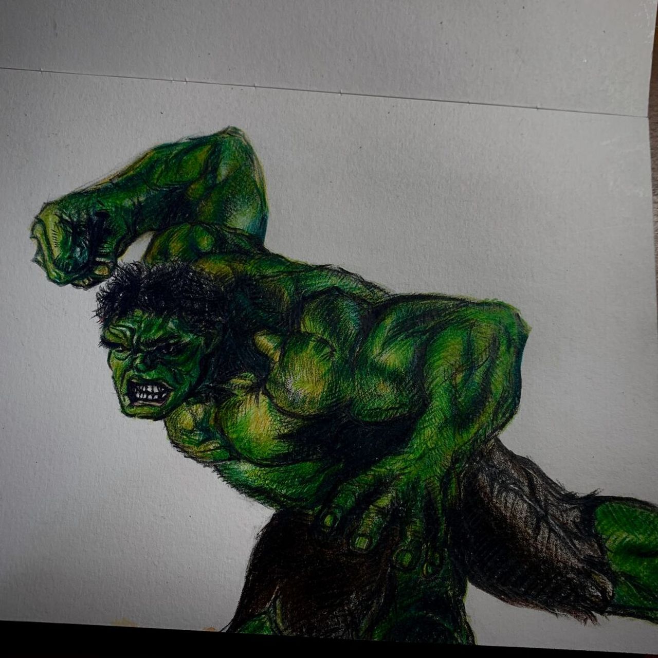 绿巨人 手绘 更个详细的教程图,几年前的画了,这个系列好久没画.