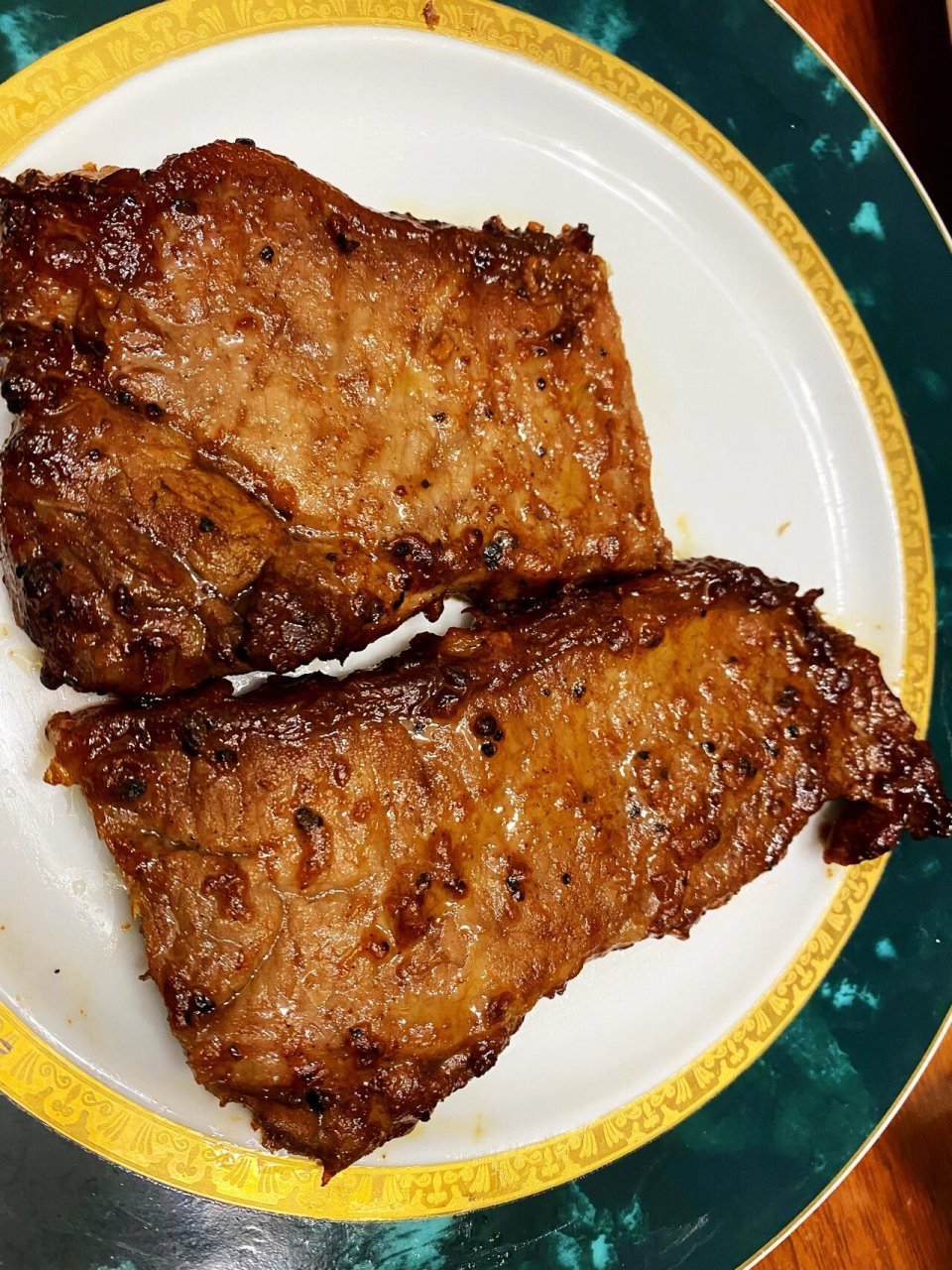 烤箱版#山姆#调味西冷牛排    山姆调味西冷 底部烤盘放水(防止肉质变