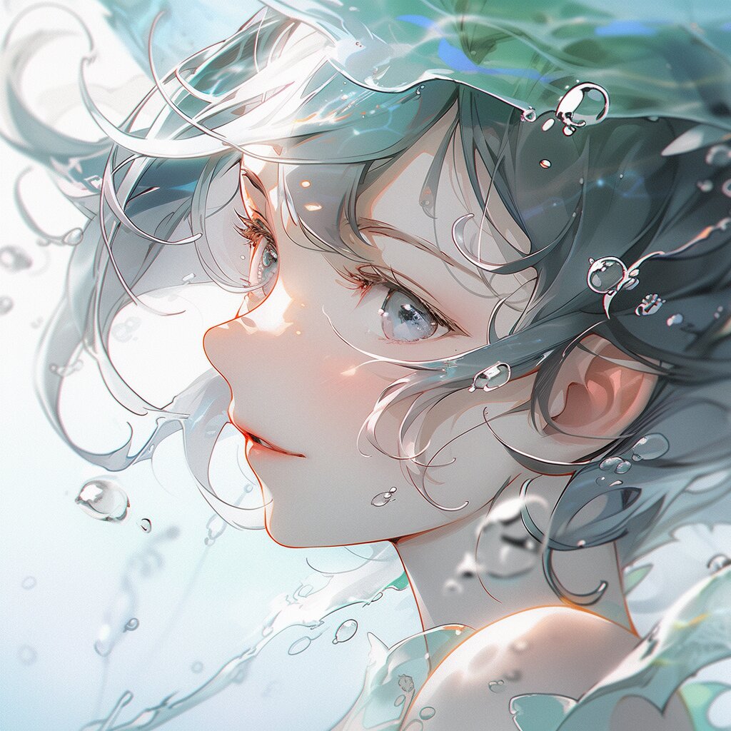 女生头像92 | 蓝绿色也太好看辣