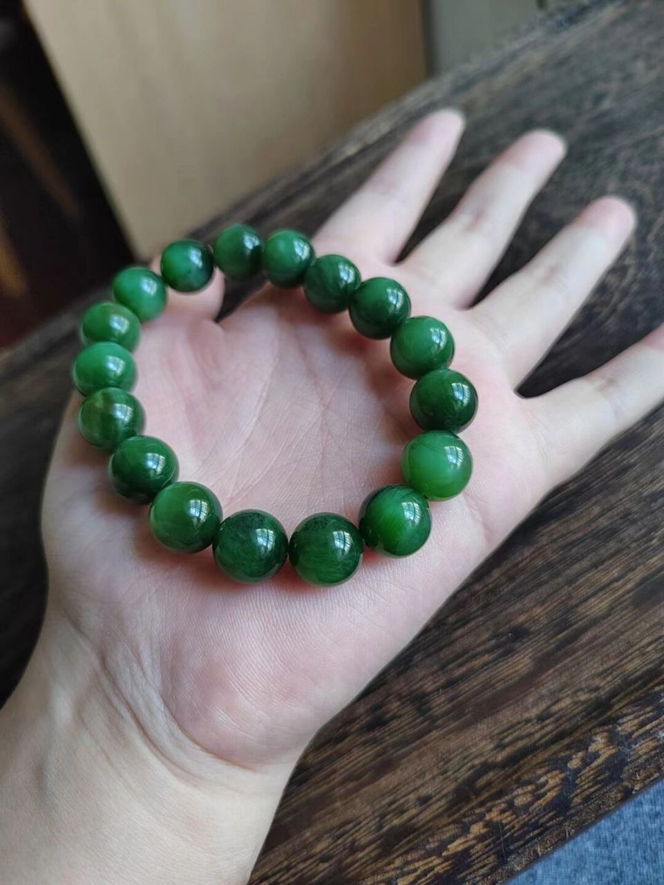 黑猫眼～俄罗斯碧玉黑底猫眼老料手串 90黑猫眼.