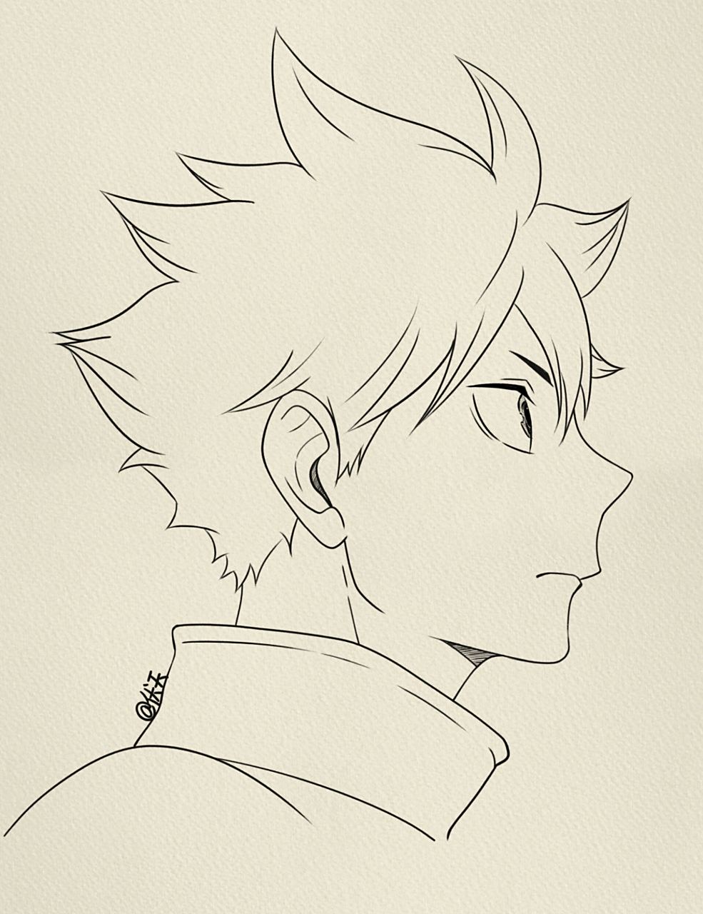 寻找绘画大神# #日向翔阳# #排球少年# #二次元# #简笔画教程# #简笔