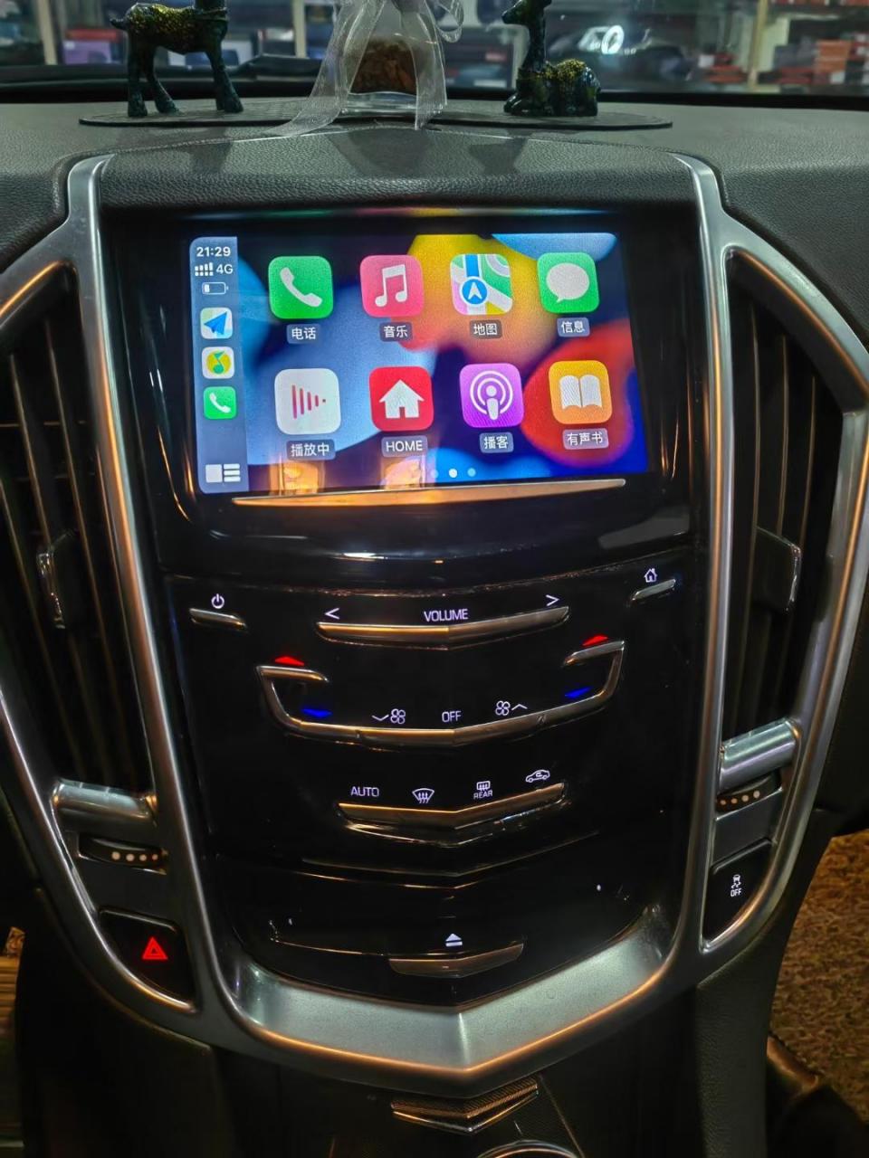 凯迪拉克srx ats 系列原车中控屏幕升级苹果手机 carplay以及投屏