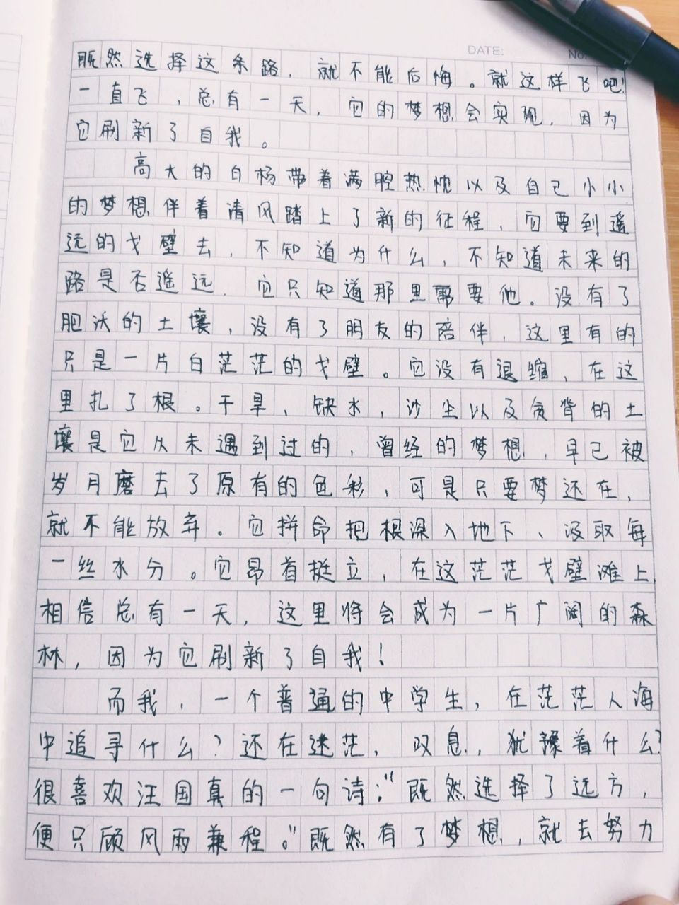 刷新自我作文图片