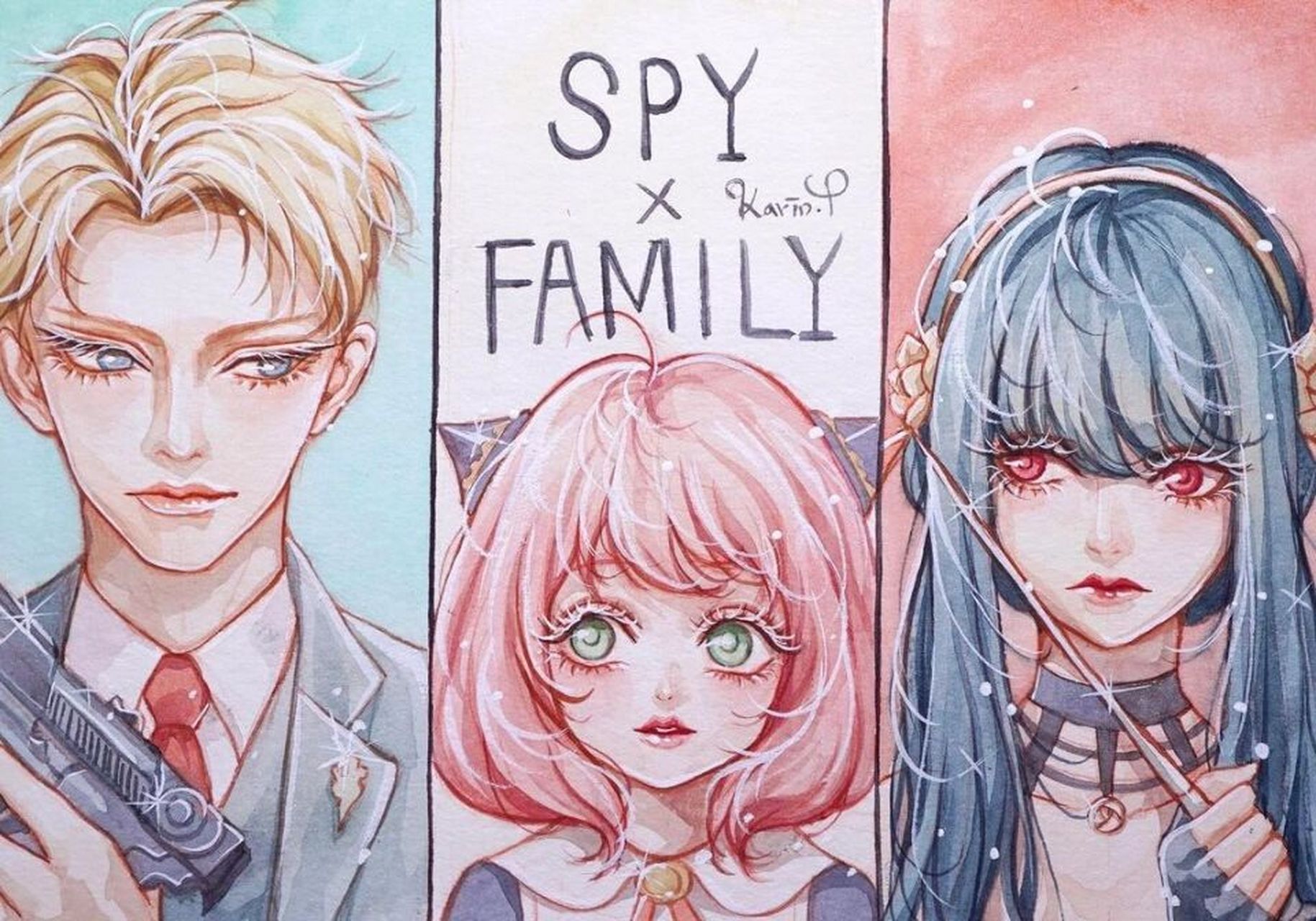 宝藏水彩插画78间谍过家家/迪士尼/哈利波特 插画欣赏98 迪士尼