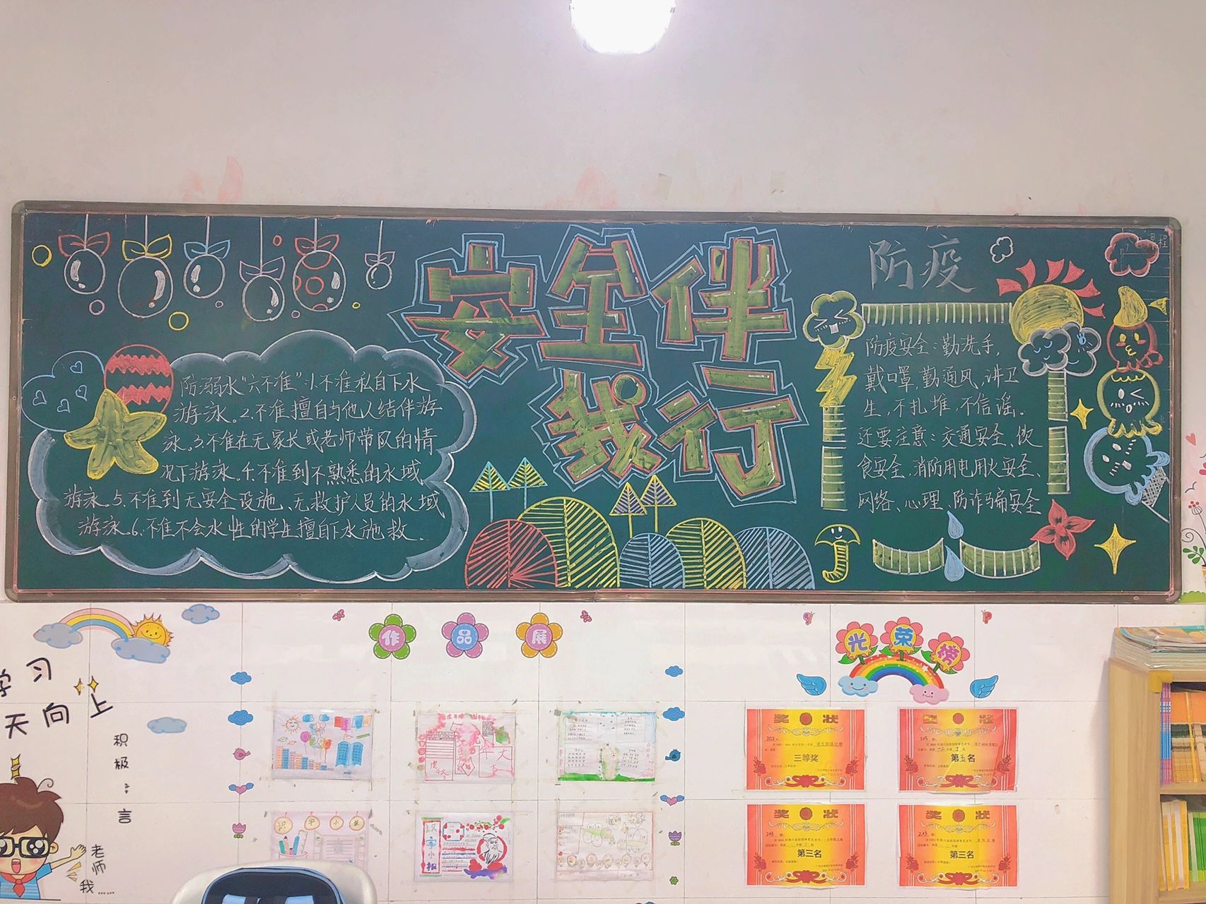 安全主题黑板报,万能模板