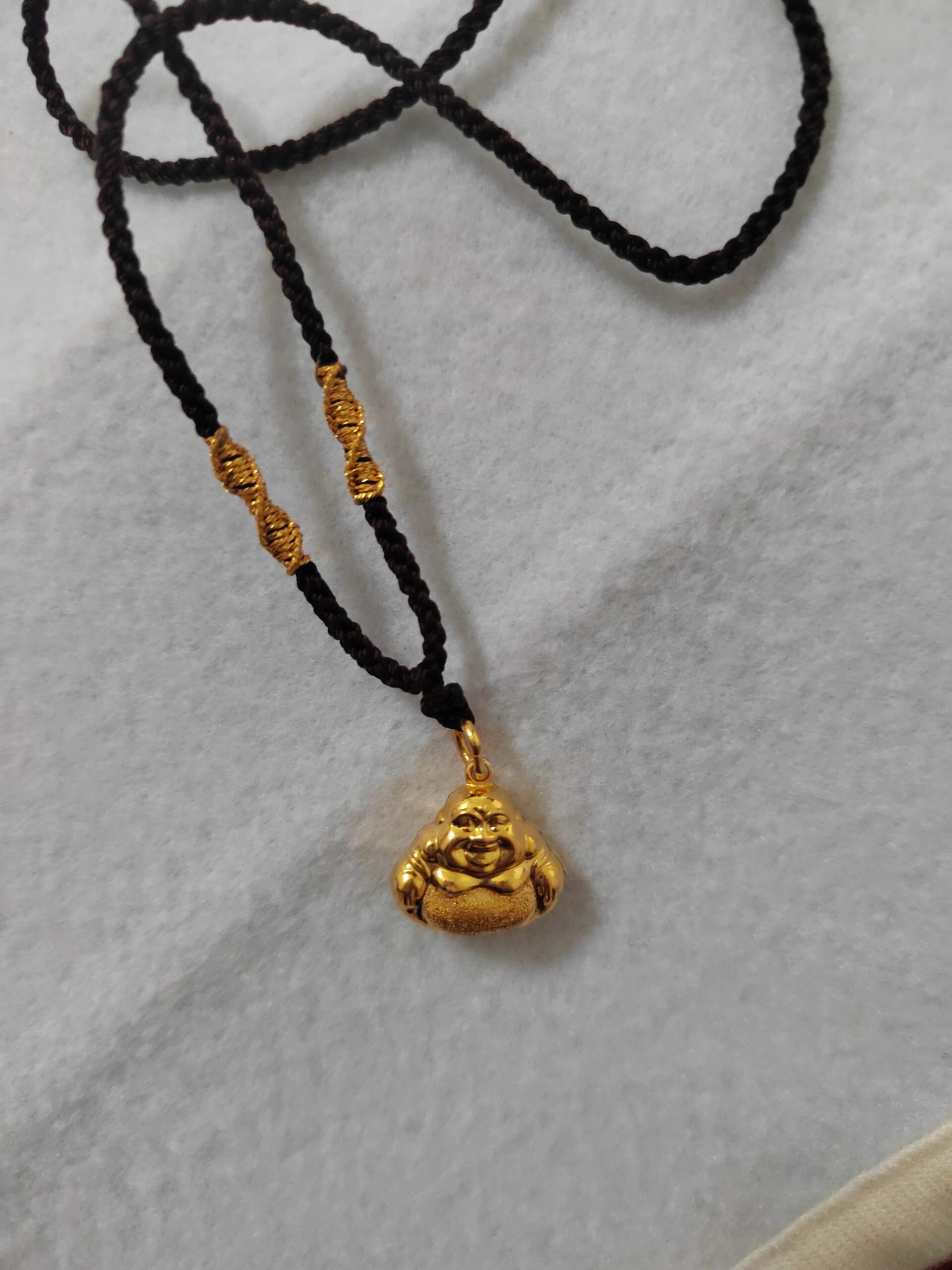 纯纯大怨种,弥勒佛黄金吊坠,不亏 男友去年傻傻买的黄金2700一口价了