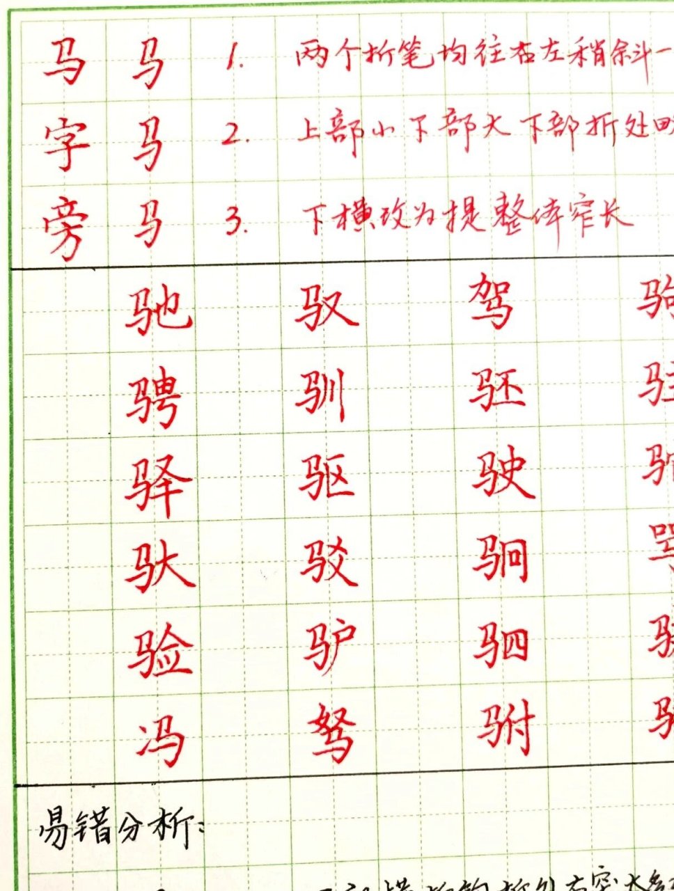 马字旁的3个窍门❗️马上改🐴 专注硬笔楷书|基本笔画|偏旁部首