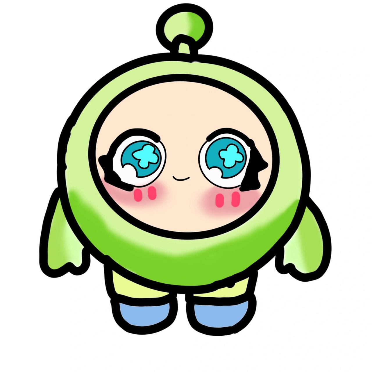 蛋仔绘画五小只里面的小绿