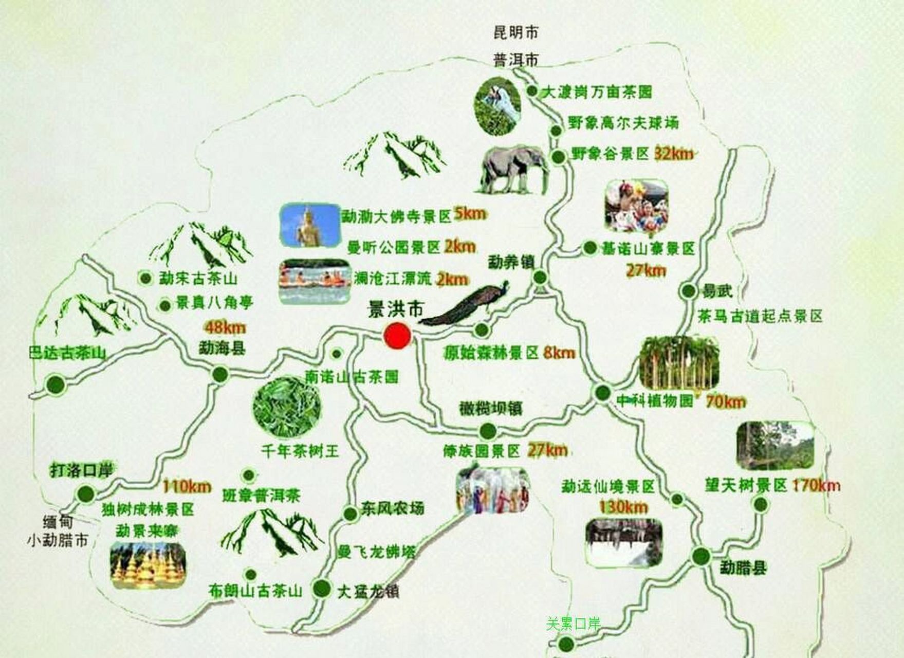 西双版纳傣族园地图图片