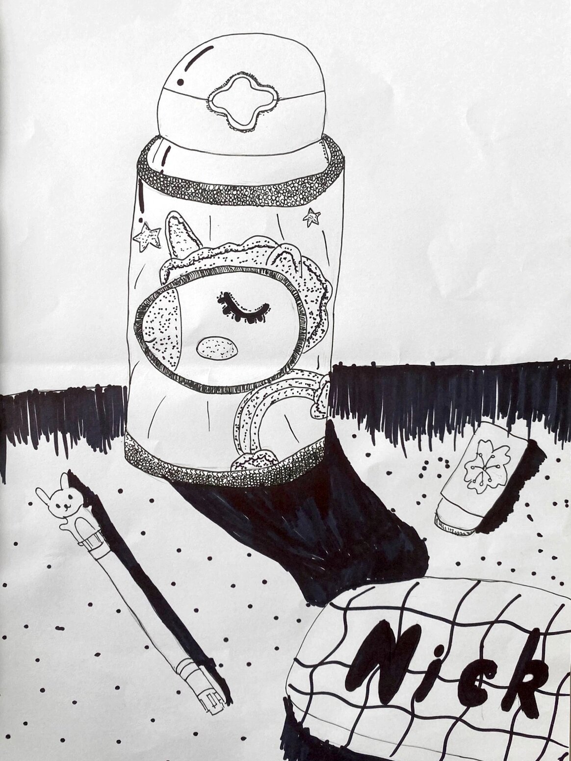 人美版美术五年级下册《精细的描写》学生作品