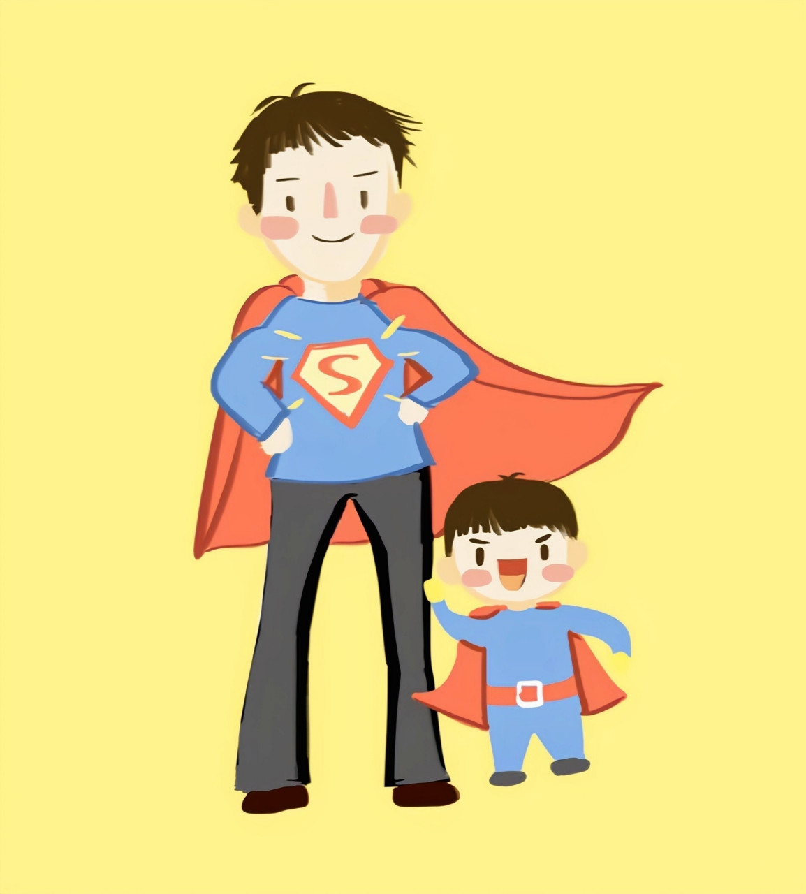 爸爸和儿子的卡通头像 希望喜欢哦