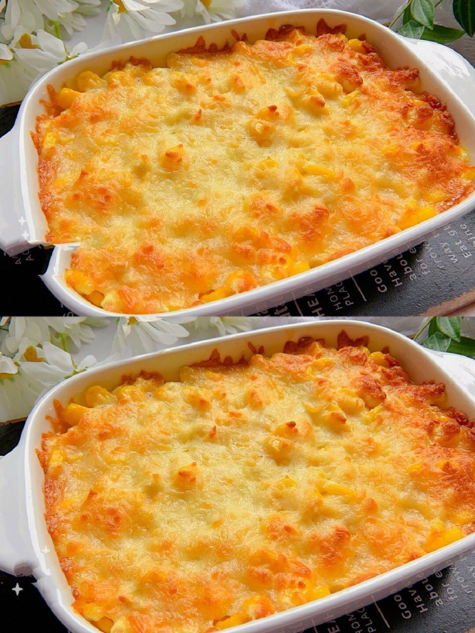 9595每次吃西餐必点的芝士玉米烙,今天在家自己做,玉米香甜,拉丝