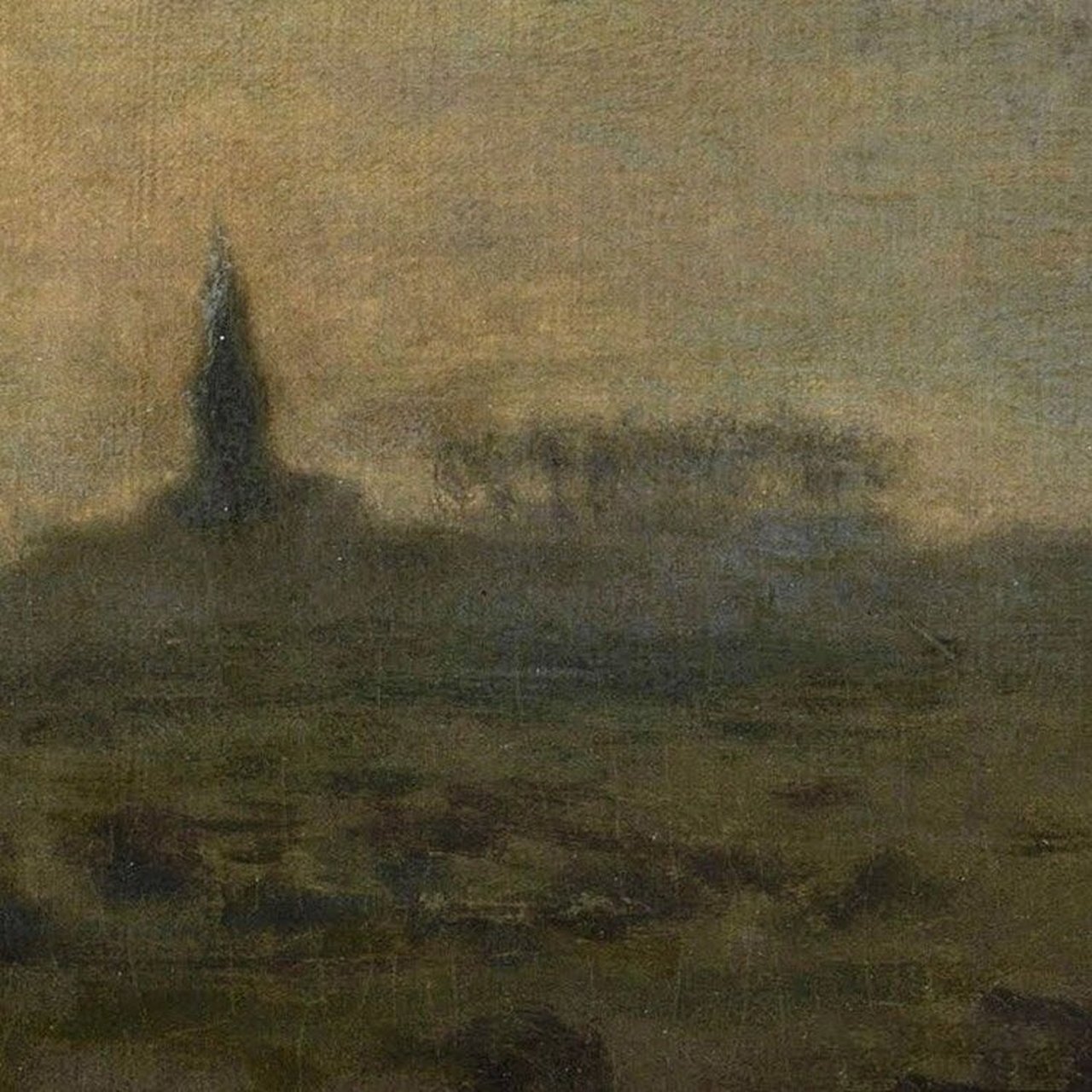 外国美术史(油画作品)《晚钟》米勒 98赏析:米勒的《晚钟》 96