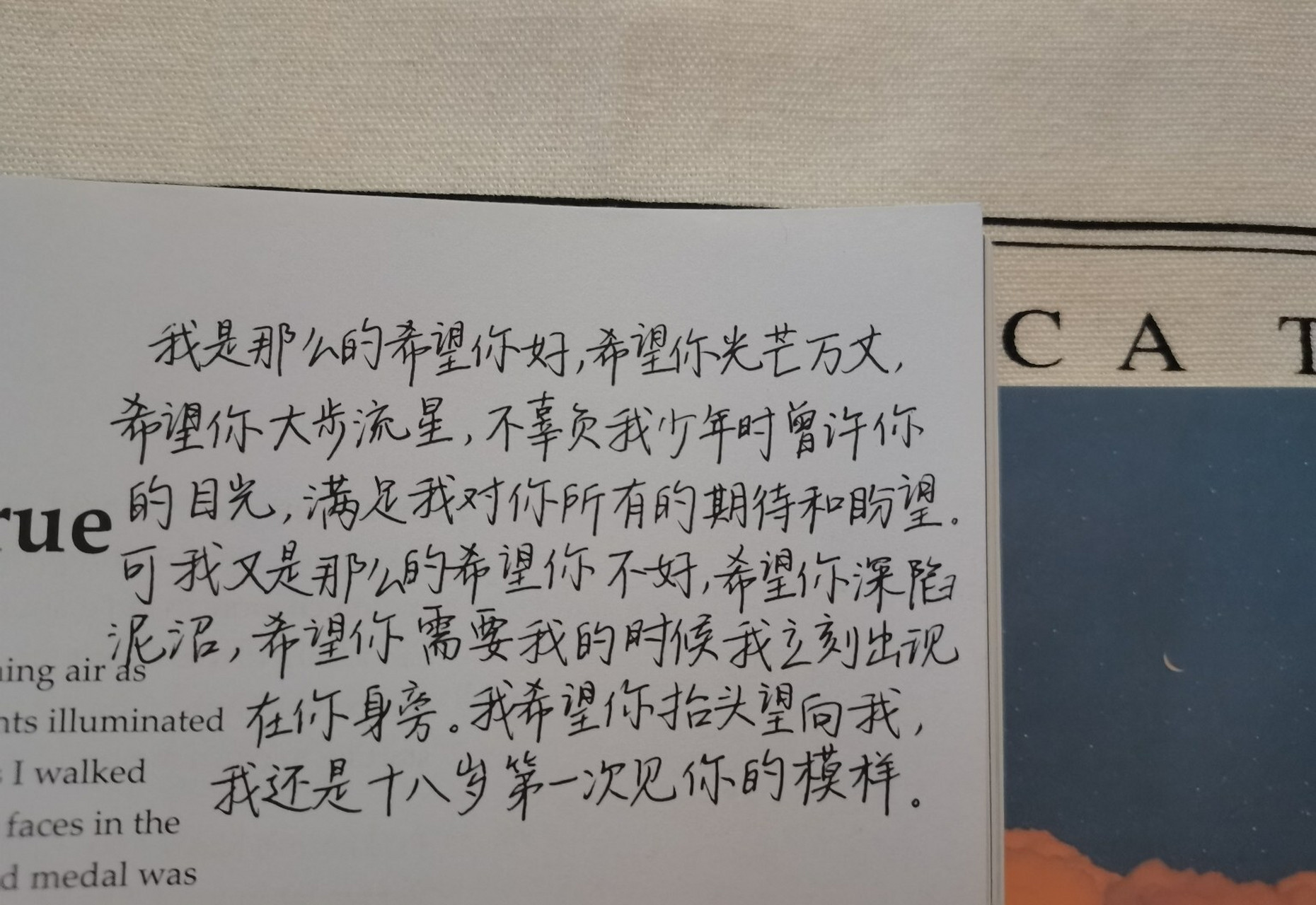 "我还是十八岁第一次见你的模样" #手写文案