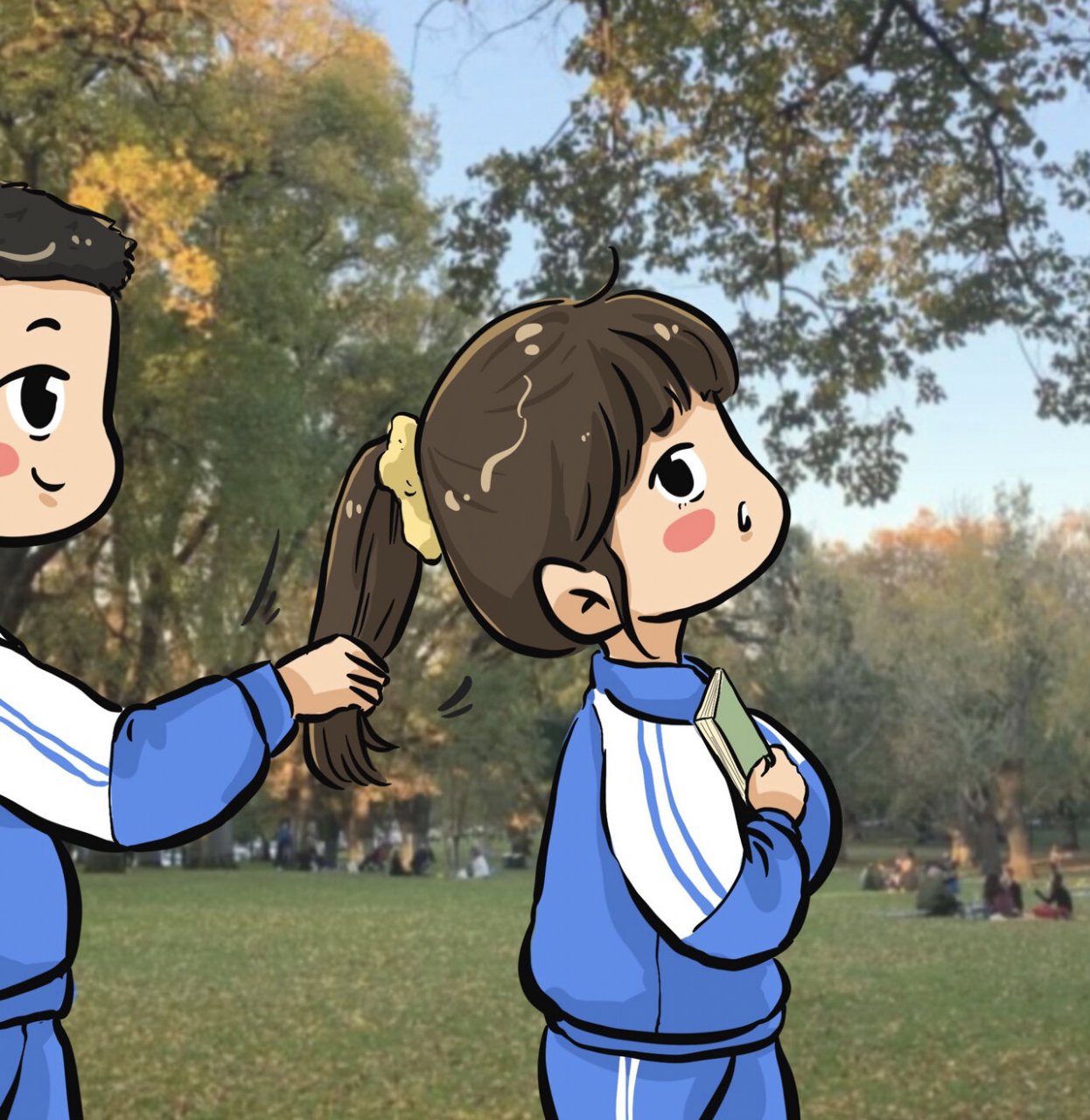 校服照/情侣头像 今日份的校服情侣照来啦,每个女孩子高中时代都被