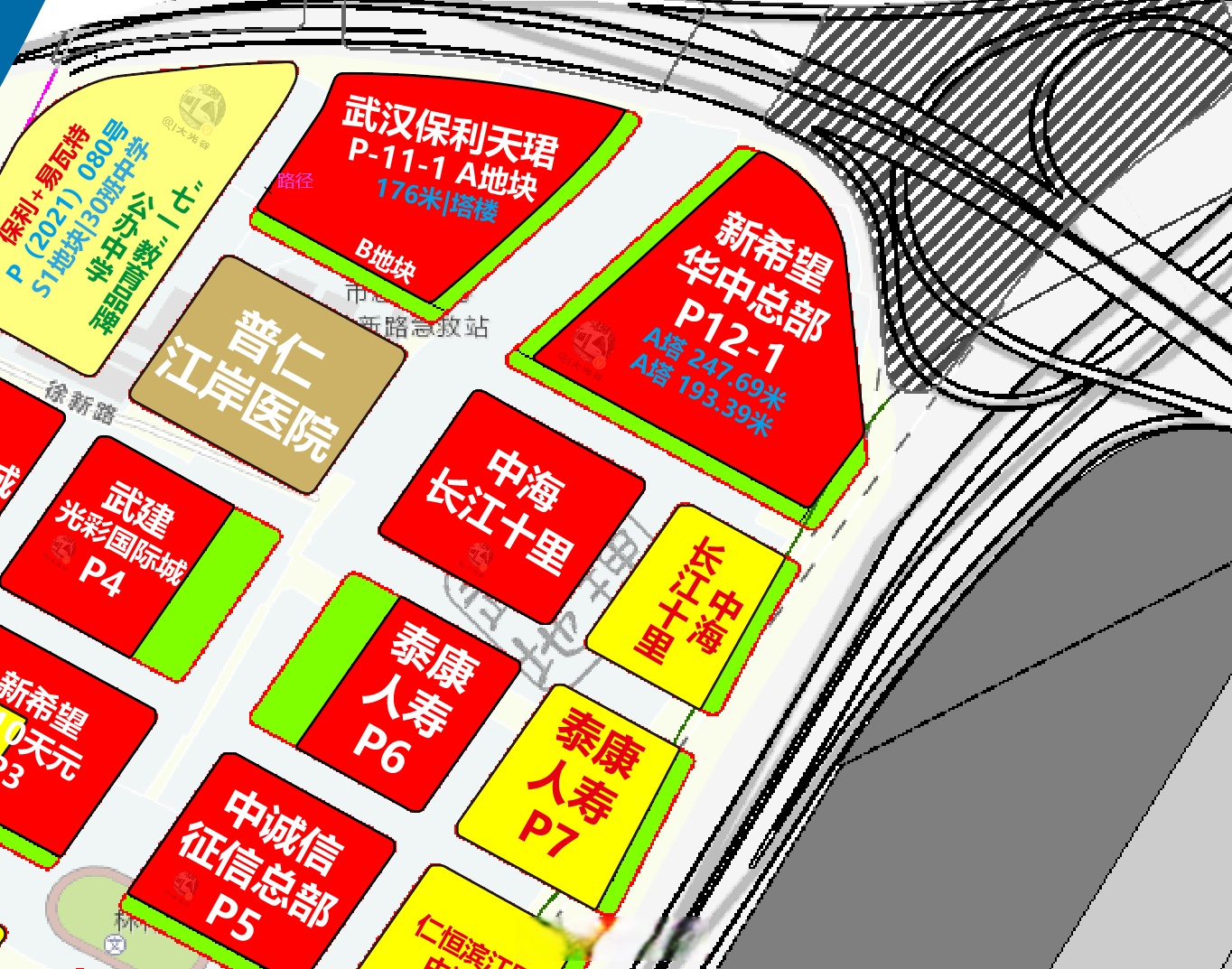 项目位于江岸区汉口滨江国际商